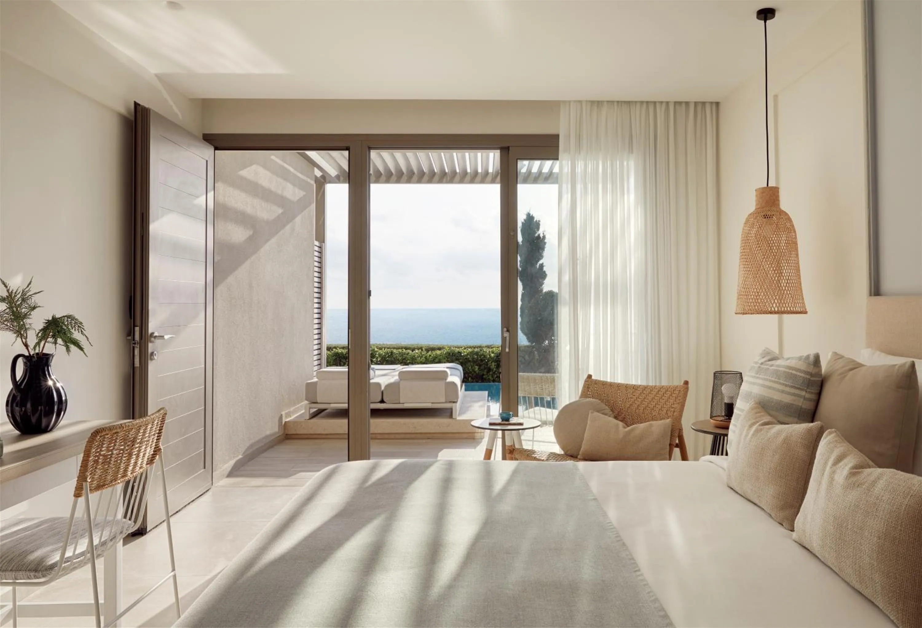 View (from property/room), Bed in Atlantica Mare Village Paphos