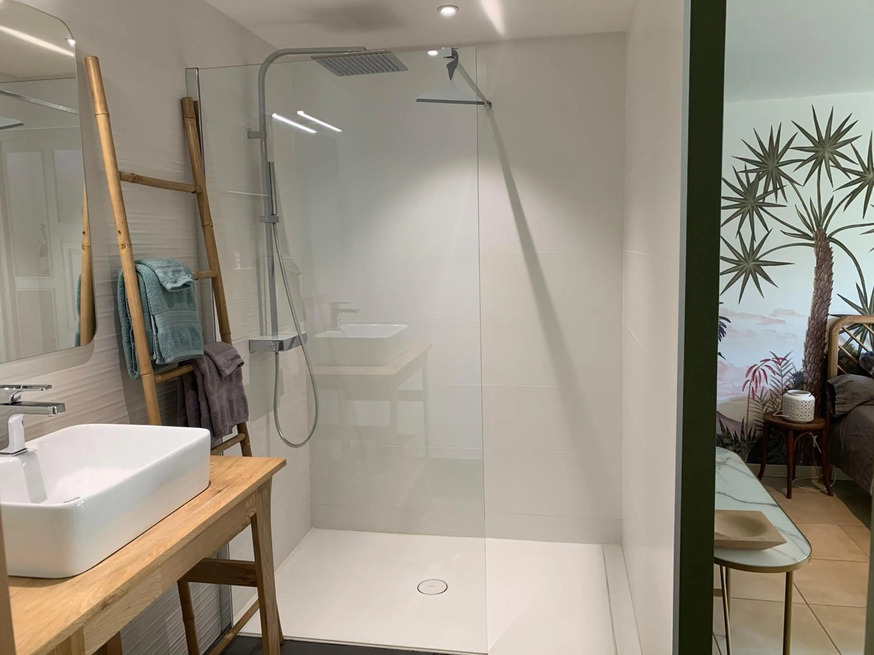 Shower in Chambre en Drôme Tropicale
