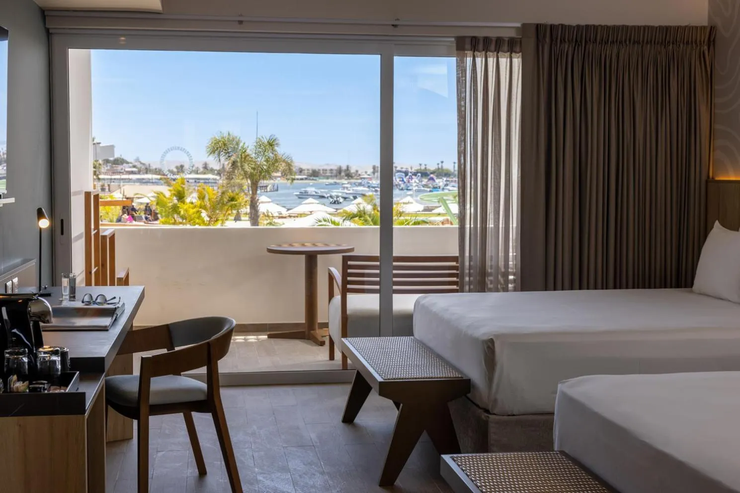 View (from property/room), Bed in Aranwa Paracas Resort & Spa