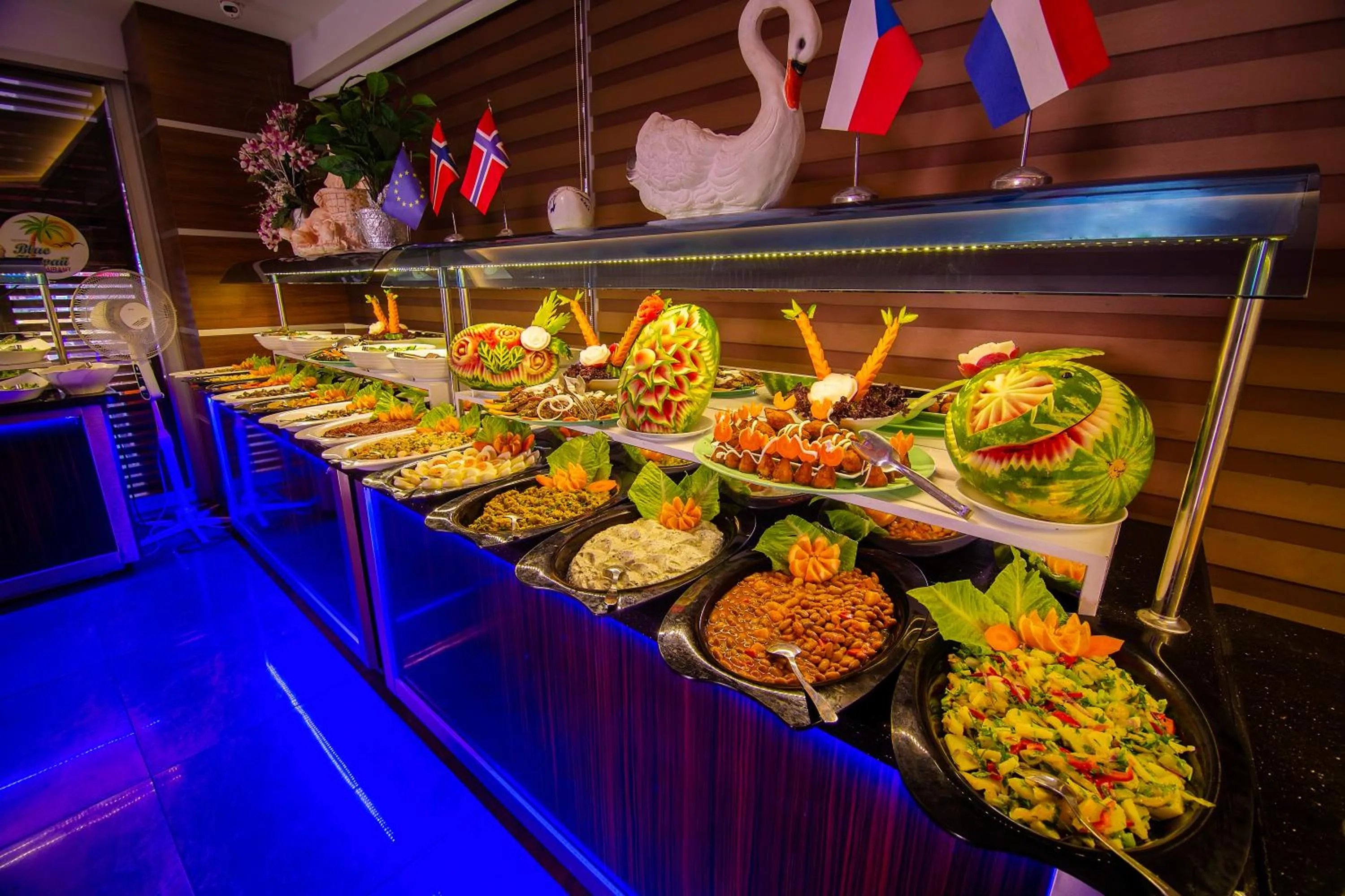 Breakfast in Kleopatra blue hawai hotel