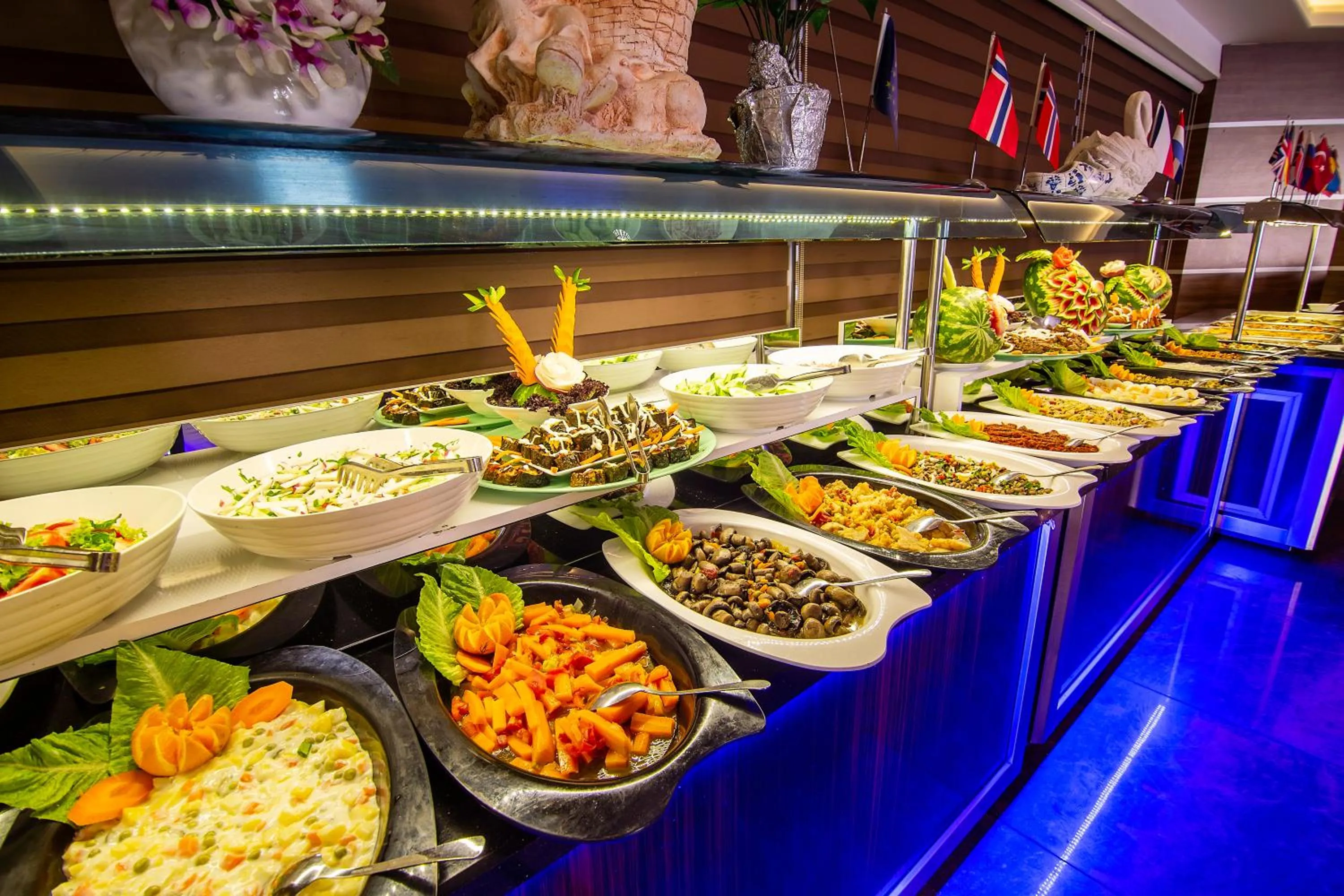 Buffet breakfast in Kleopatra blue hawai hotel