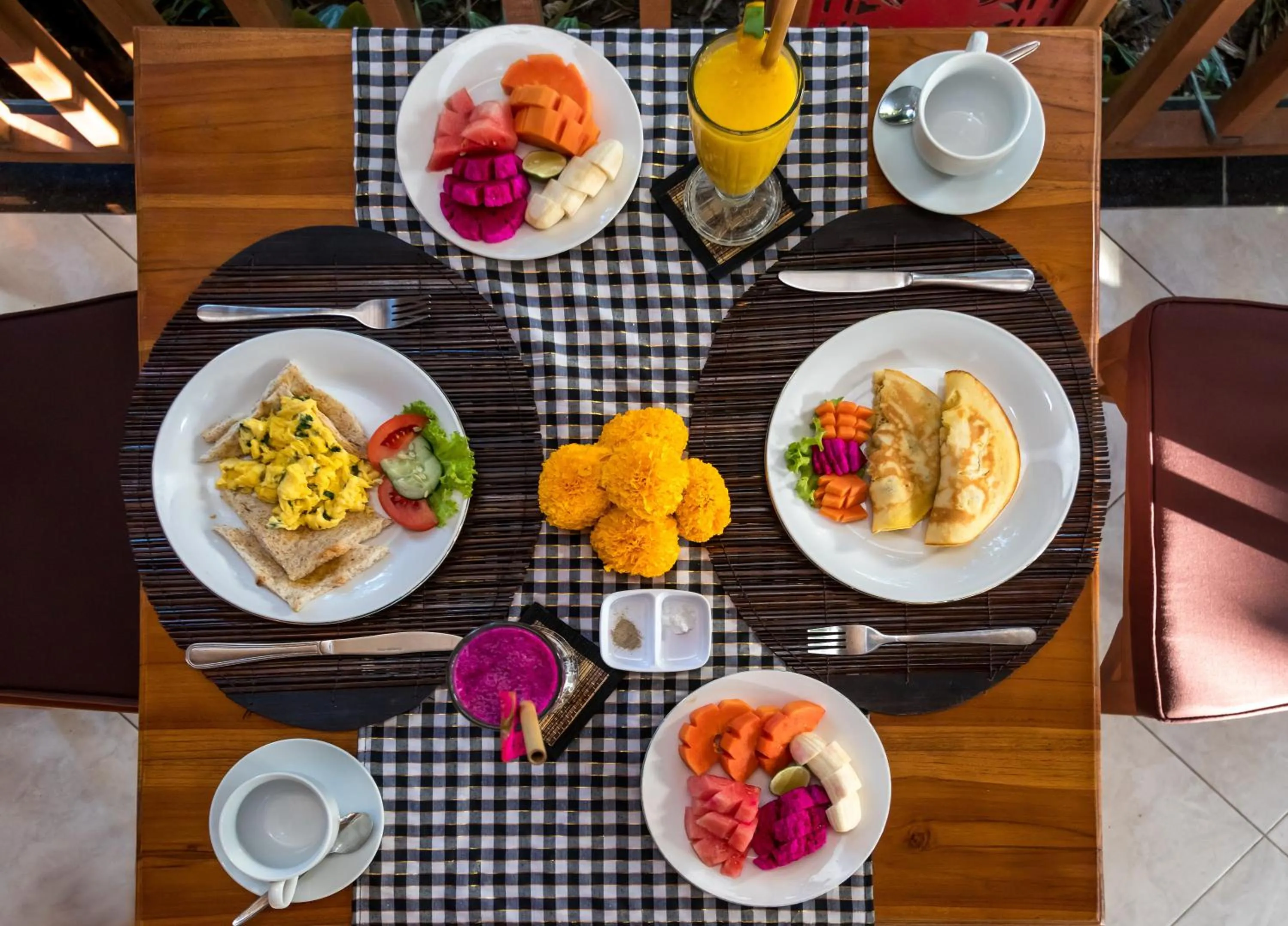 Breakfast in Hidden Padma Retreat