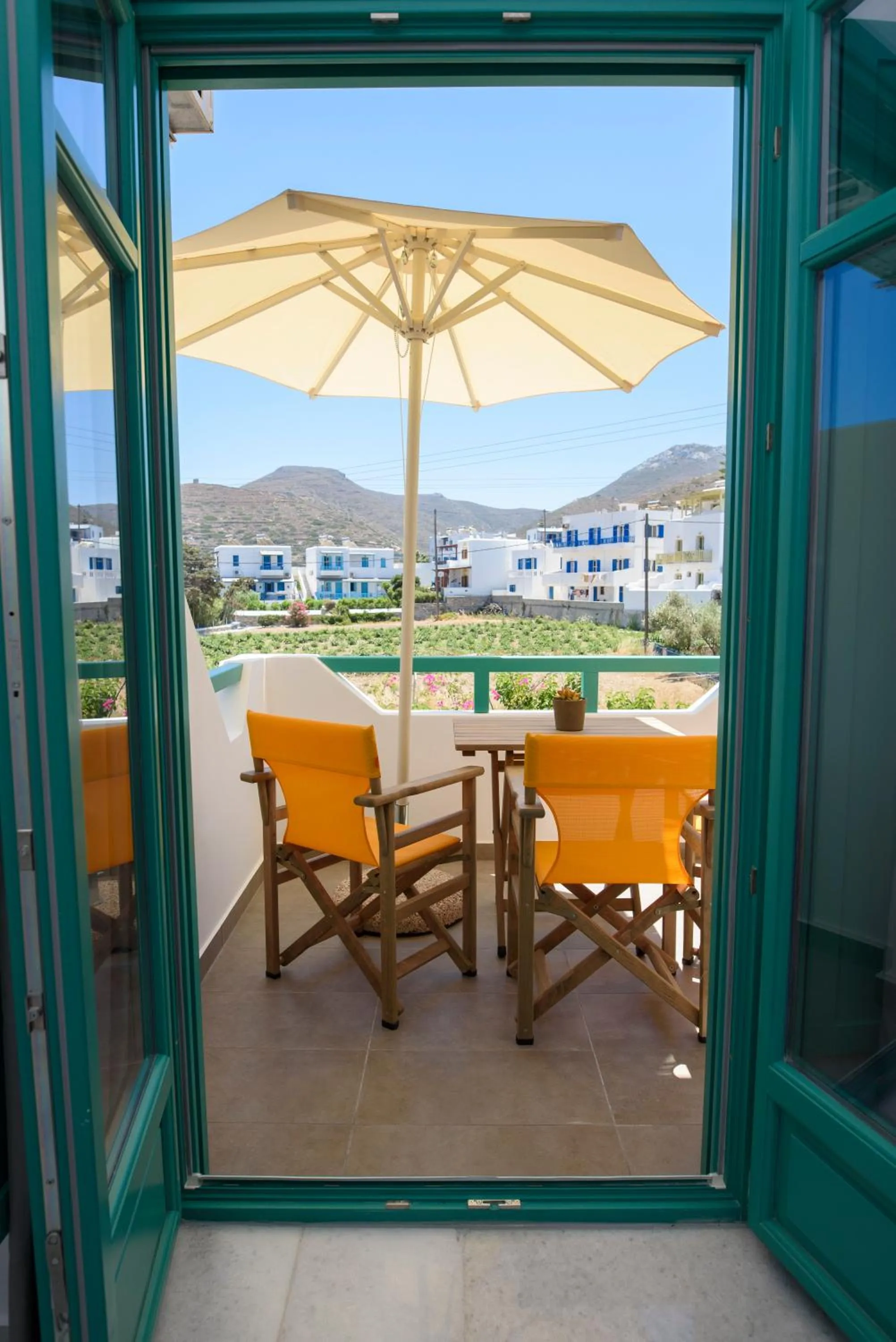 Balcony/Terrace in Porto Katapola Pension