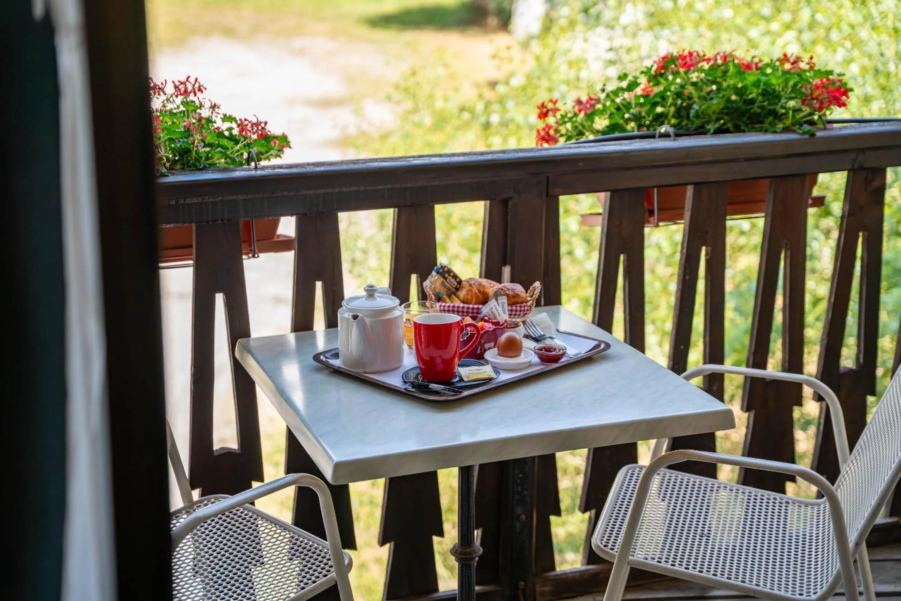 Balcony/Terrace in Logis Hôtel et Spa Le Christiania