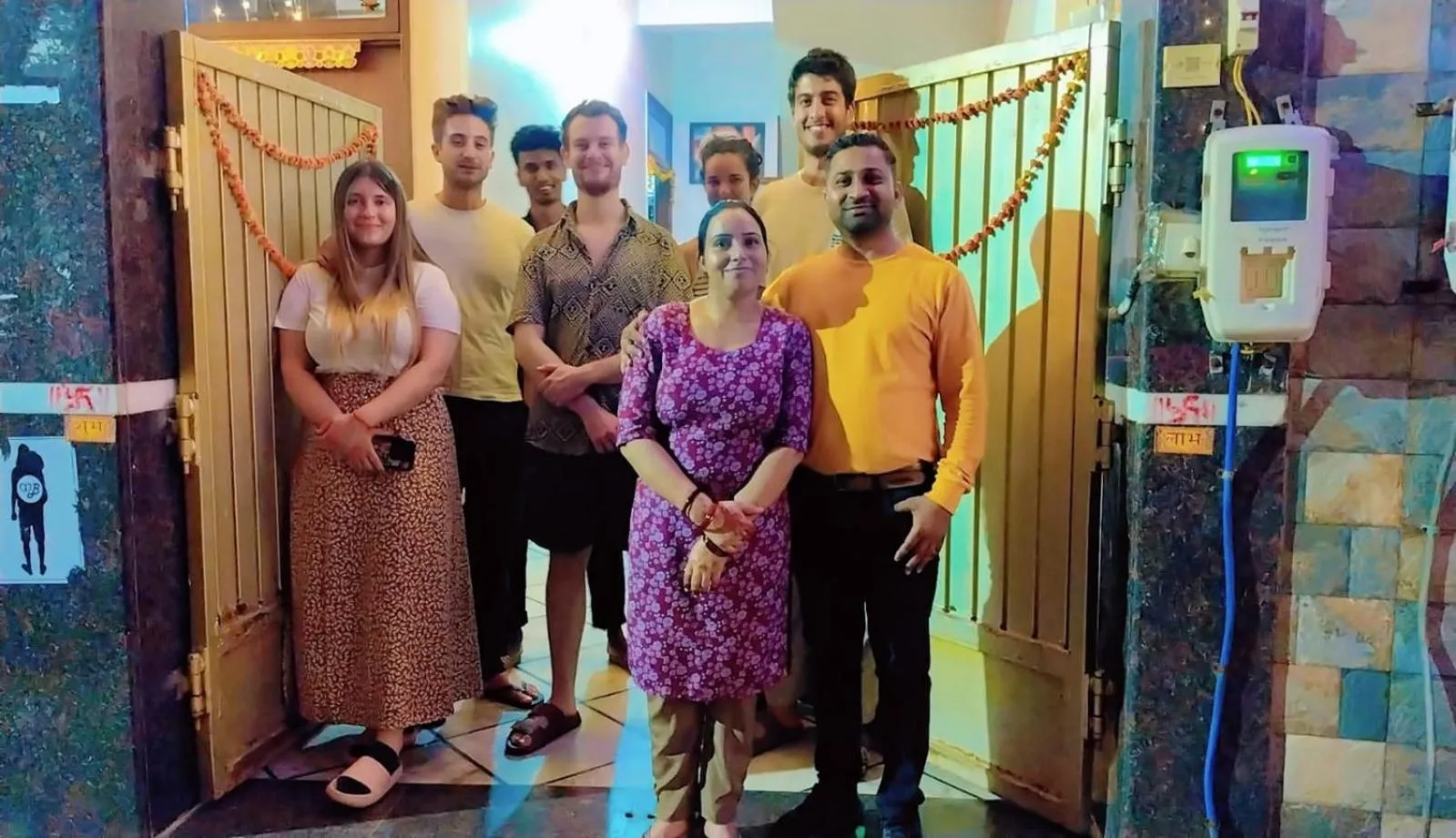 group of guests in Taj Street Hostel