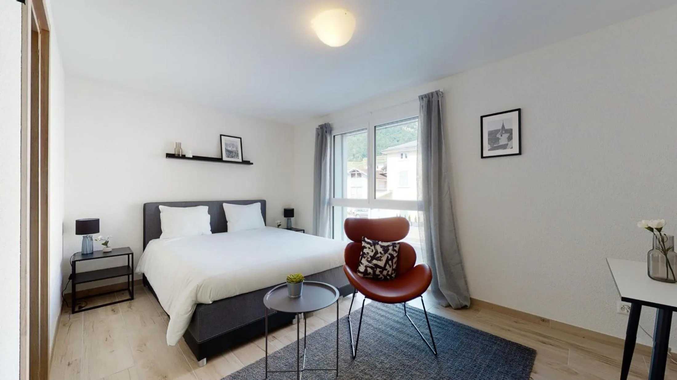 Bedroom, Bed in Nonanteneuf appart hōtel Aigle - contactless check-in