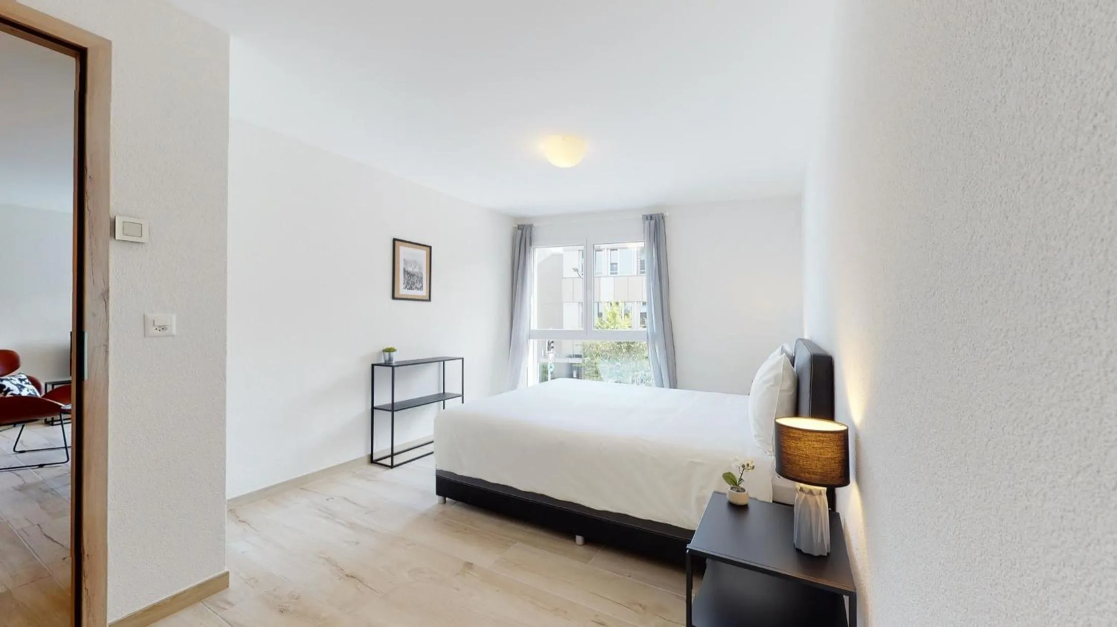 Bedroom, Bed in Nonanteneuf appart hōtel Aigle - contactless check-in