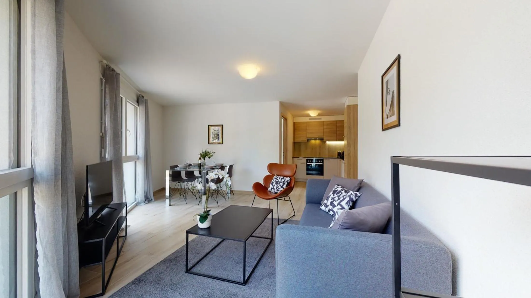 Living room in Nonanteneuf appart hōtel Aigle - contactless check-in