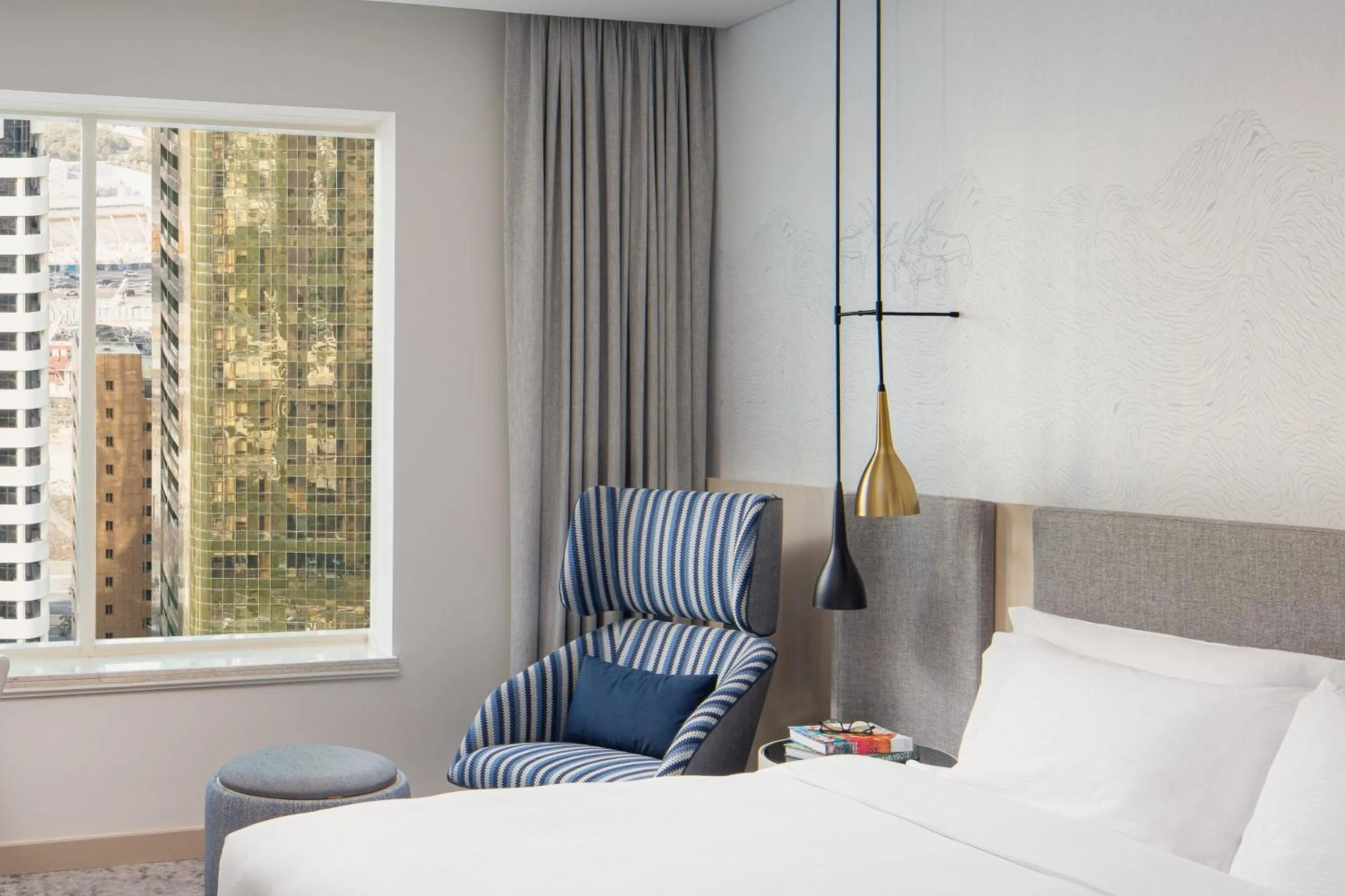 View (from property/room), Bed in Towers Rotana - Dubai