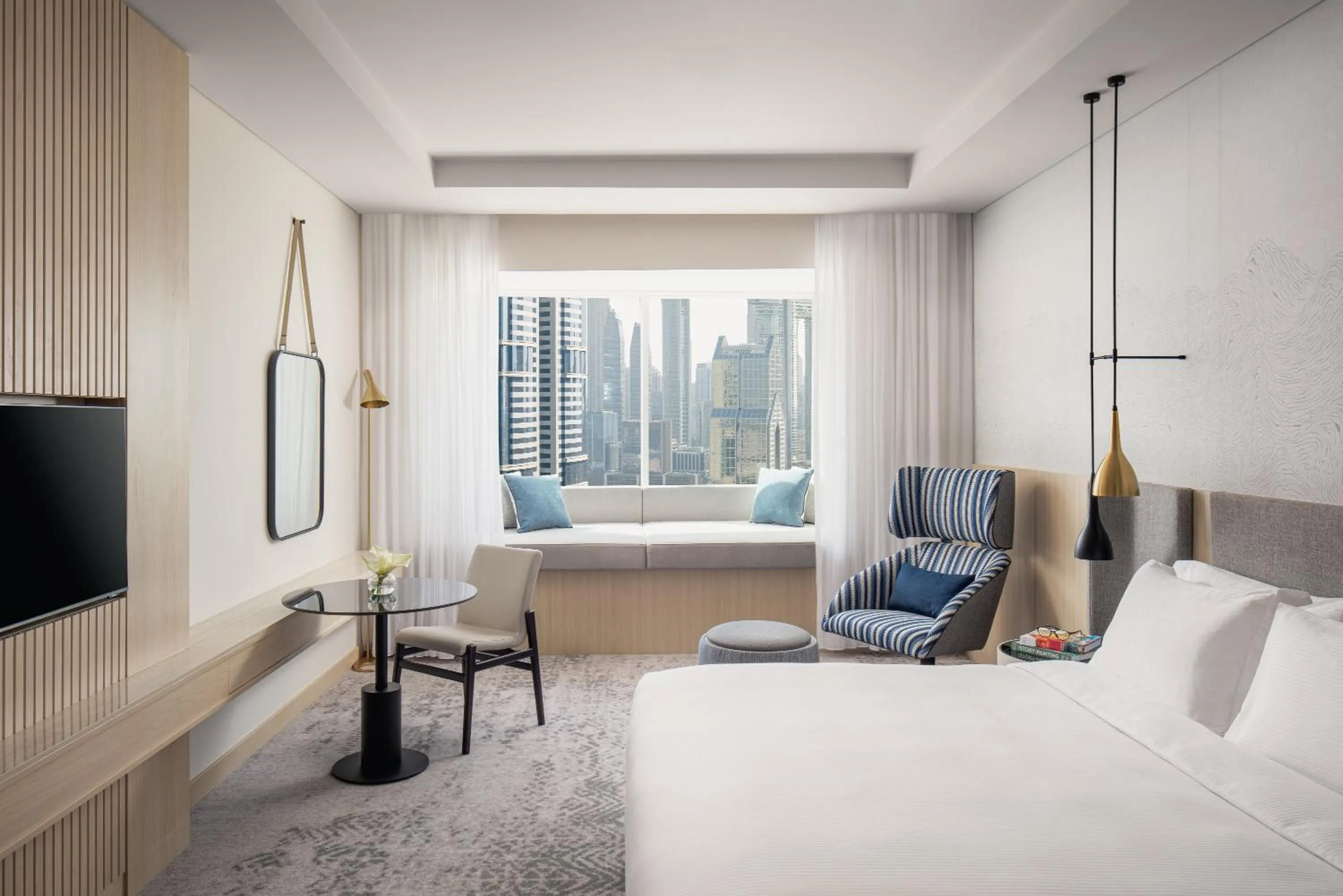 Bedroom, Bed in Towers Rotana - Dubai