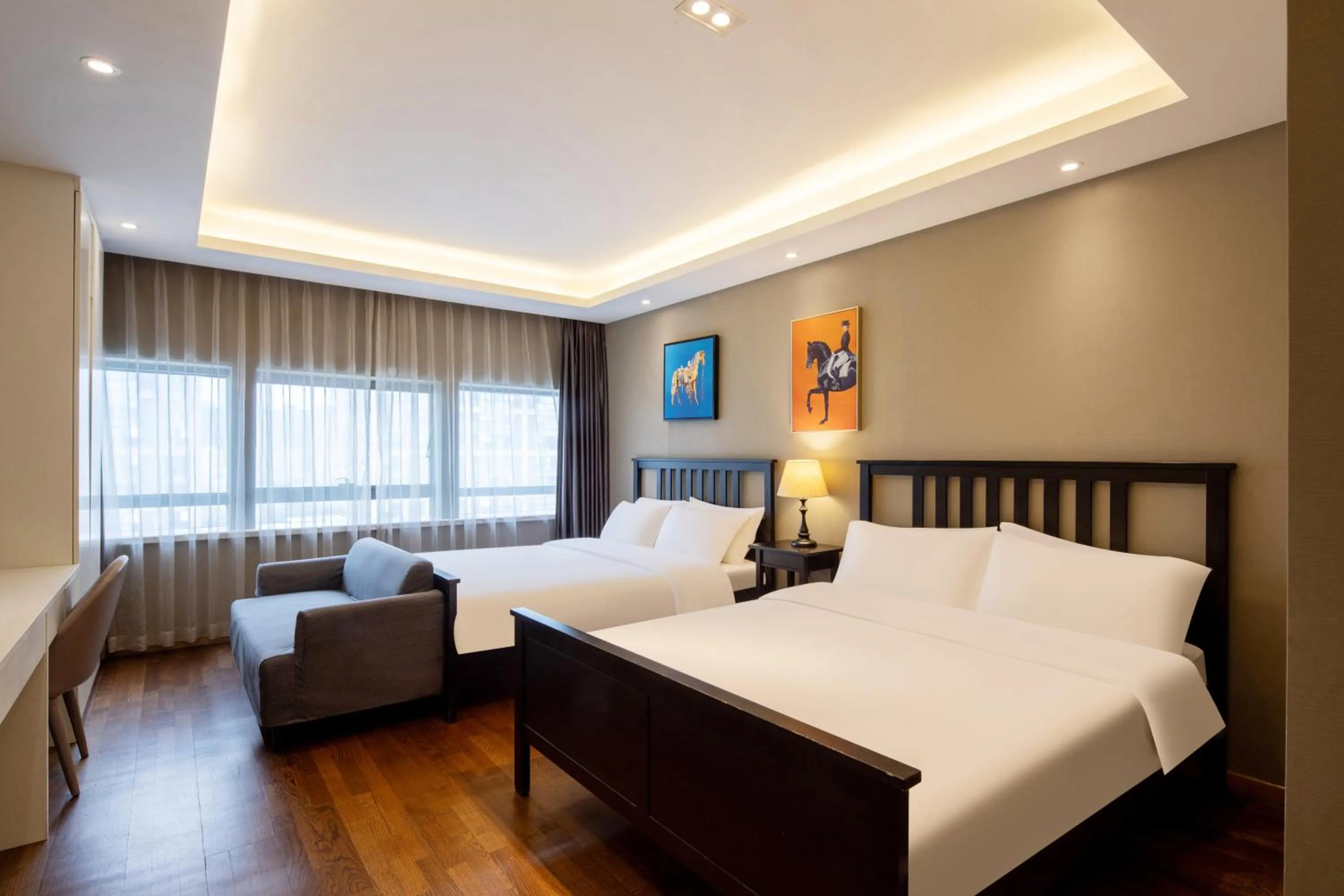 Bed in Estee ApartHotel - Feels like home & Free WiFi & Independent kitchen, Washing machine, Rridge