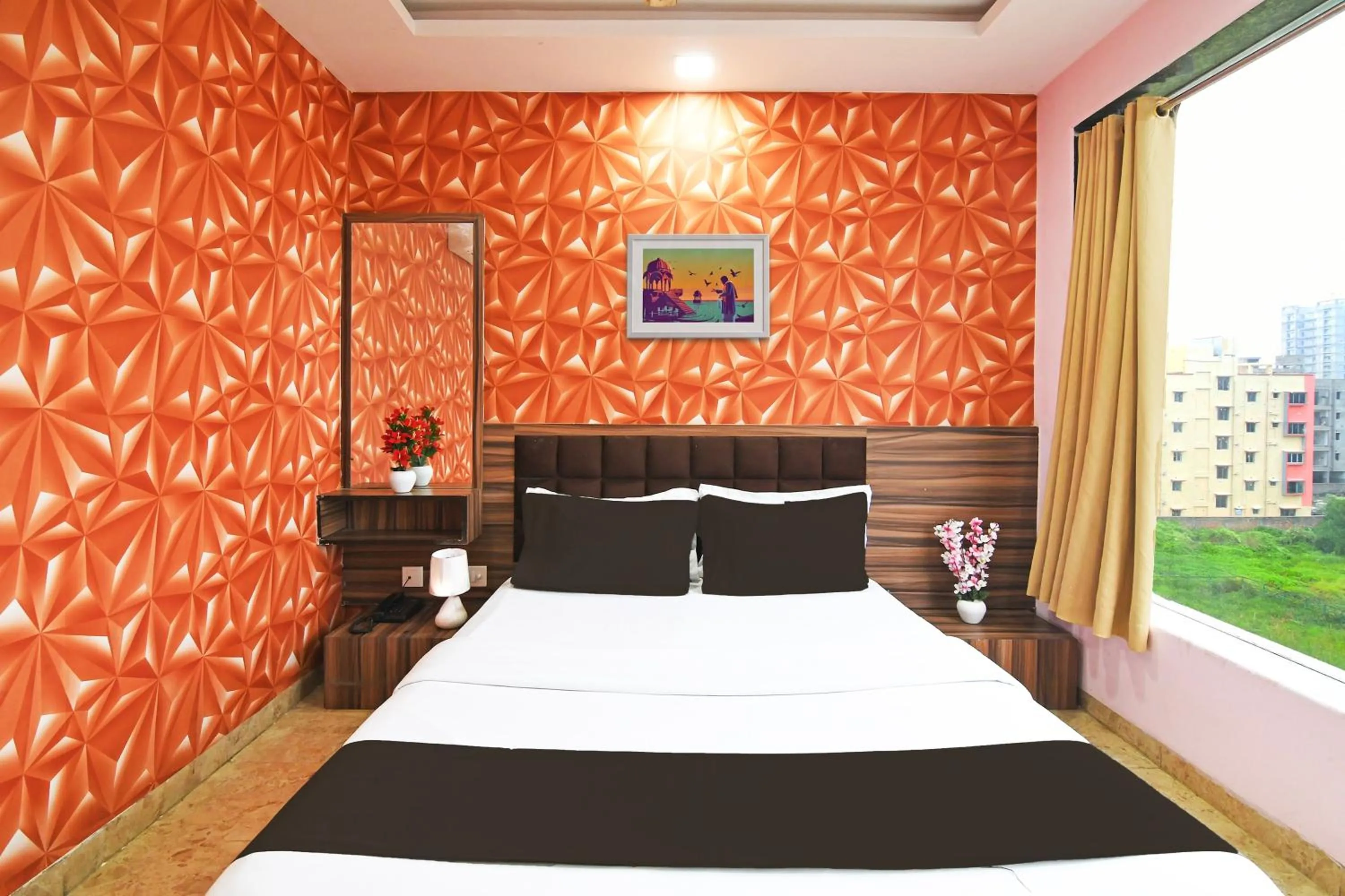 Bedroom, Bed in Hotel O Sunshine Near Netaji Subhash Chandra Bose International Airport