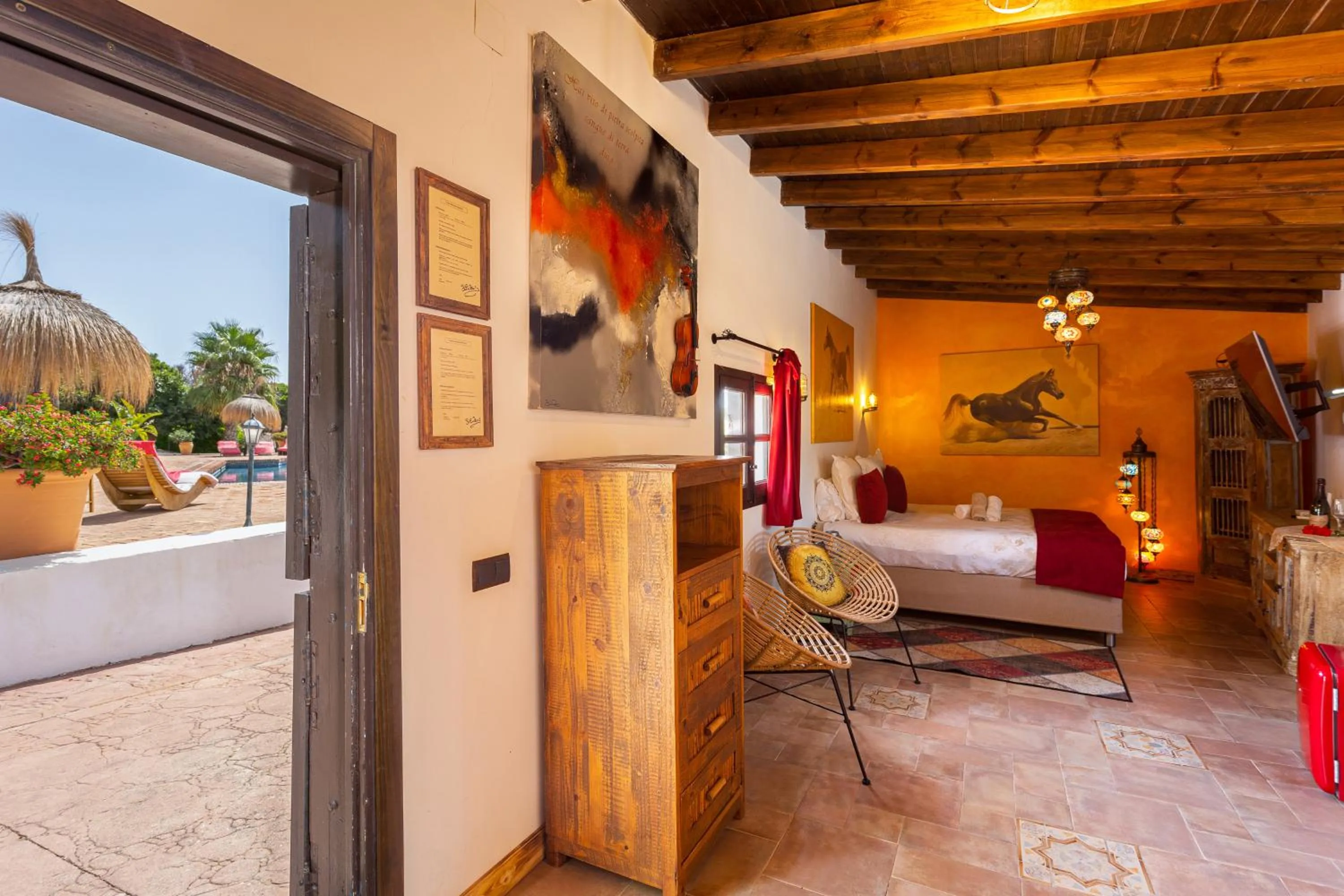 Bed in Cortijo Boutique Marbella