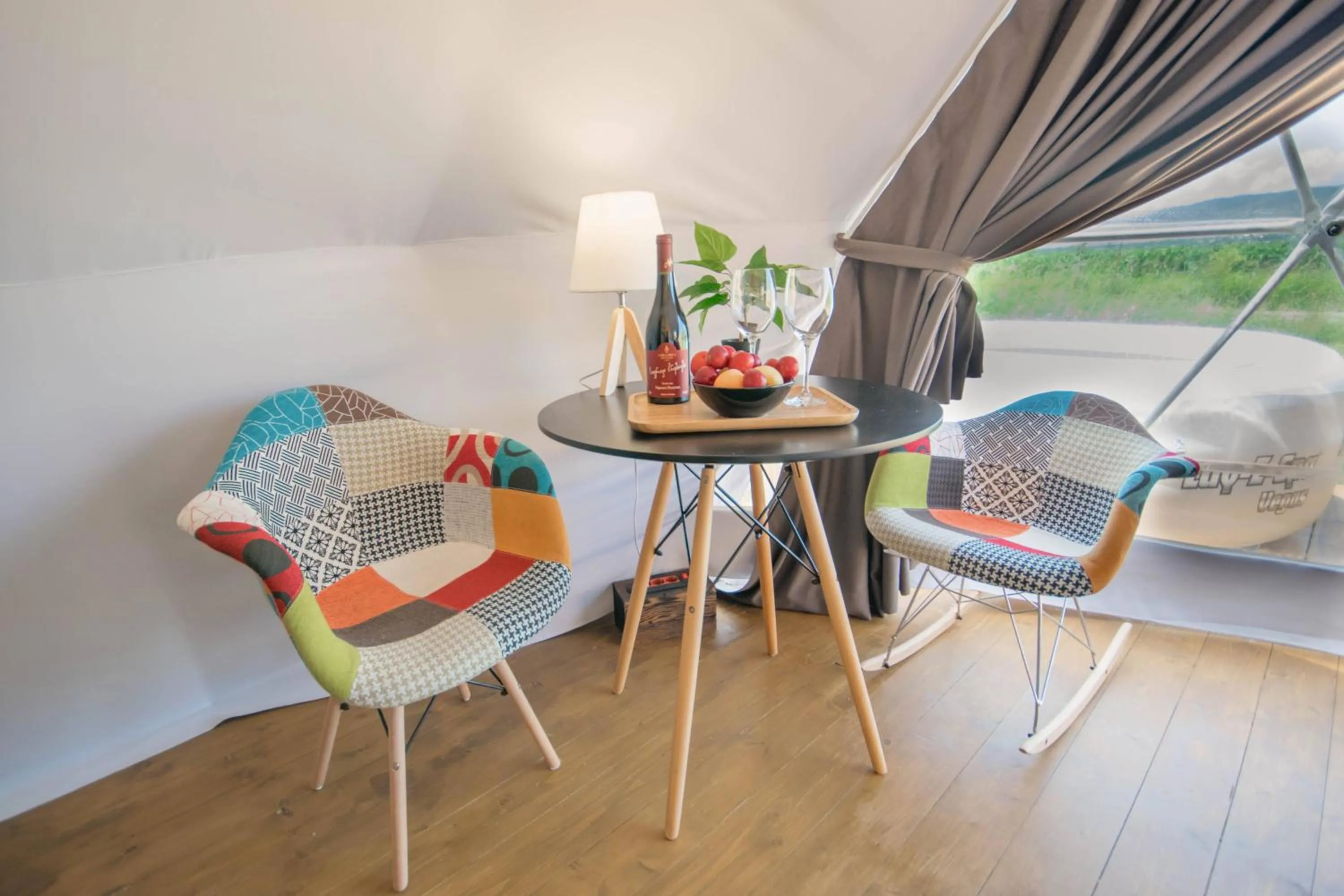 Seating area in Jewelberry Glamping Hotel Tbilisi