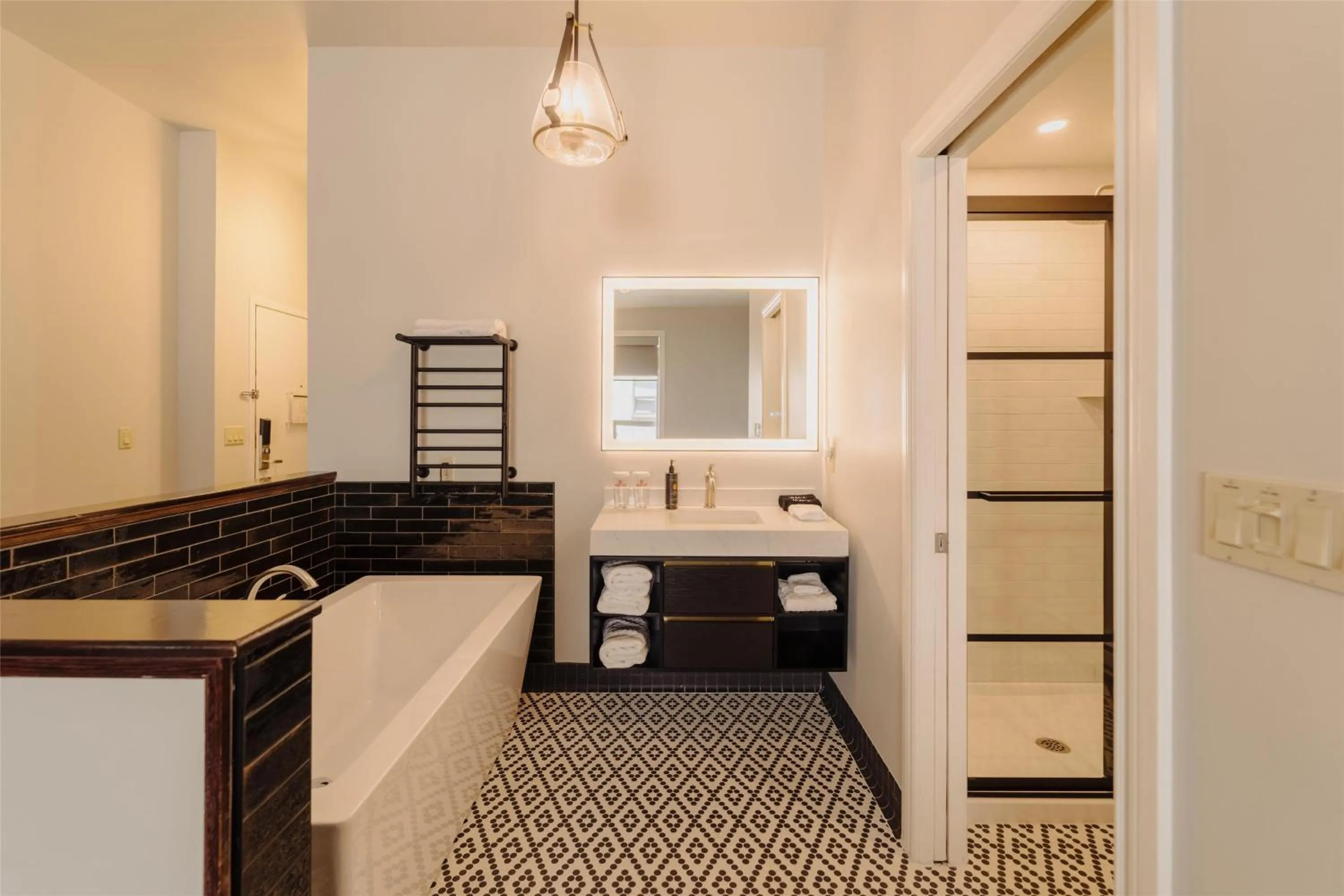 Bathroom in Mercer Hotel Downtown; BW Premier Collection