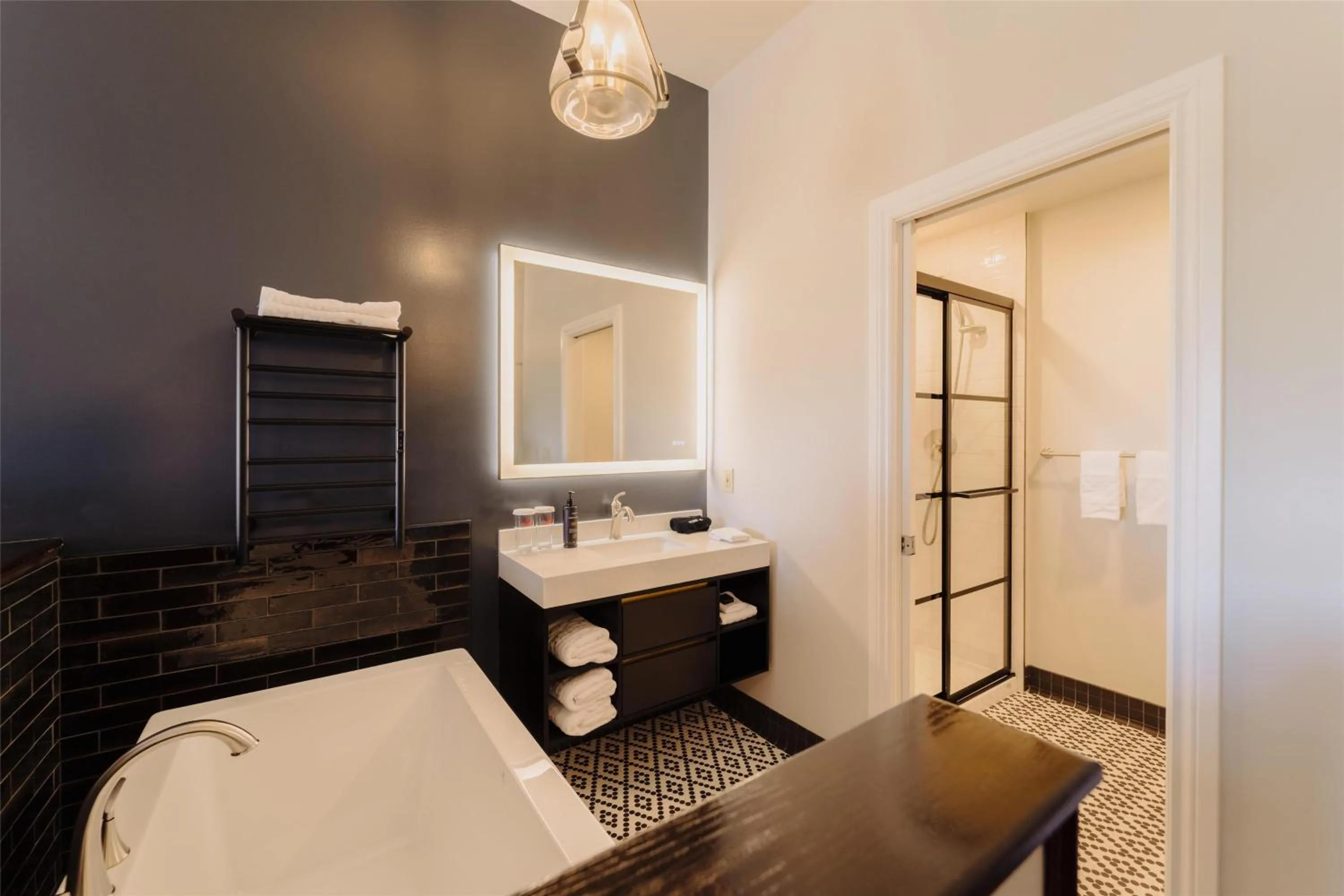 Bathroom in Mercer Hotel Downtown; BW Premier Collection