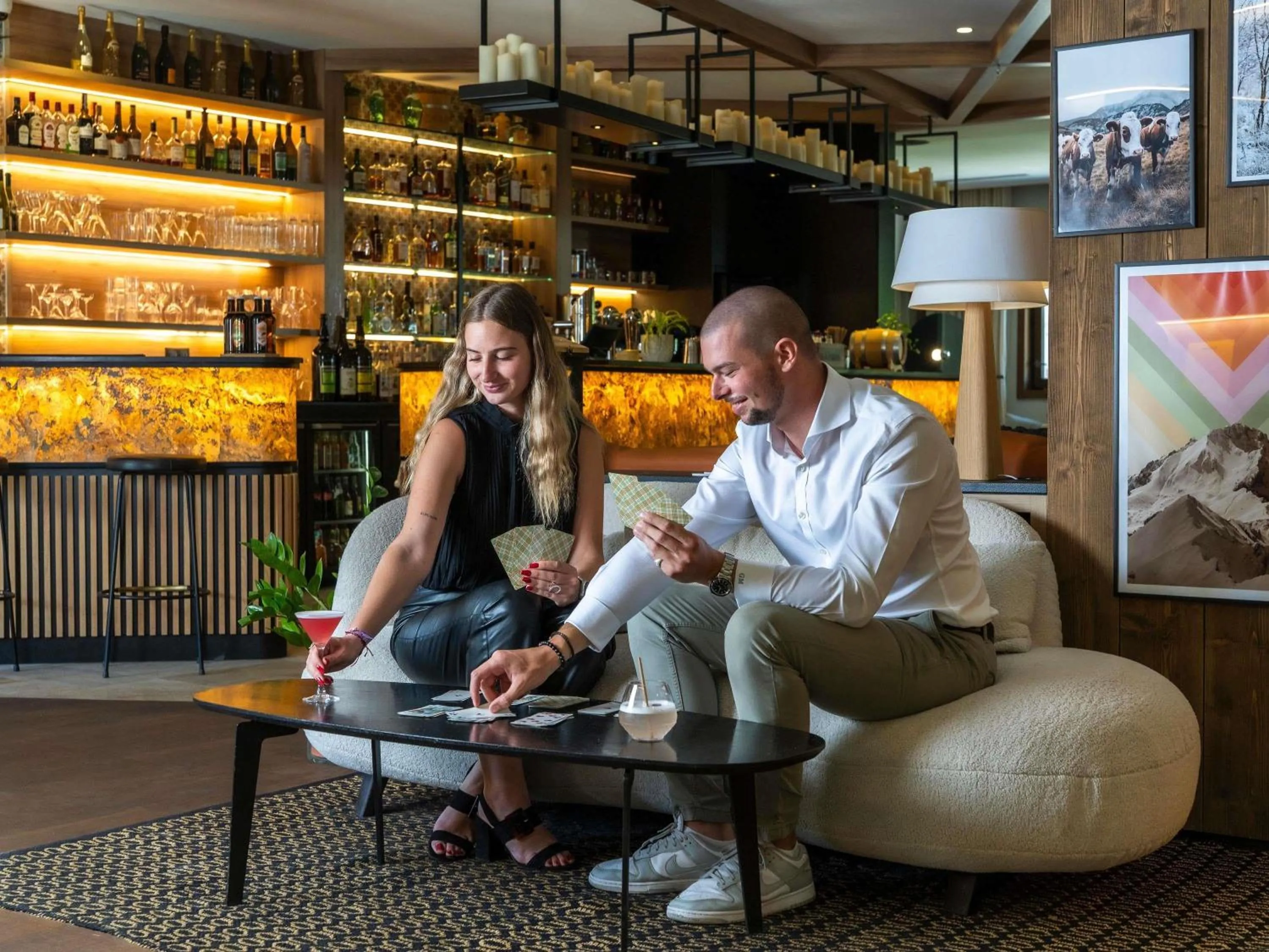 Lounge or bar in Novotel Megève Mont-Blanc