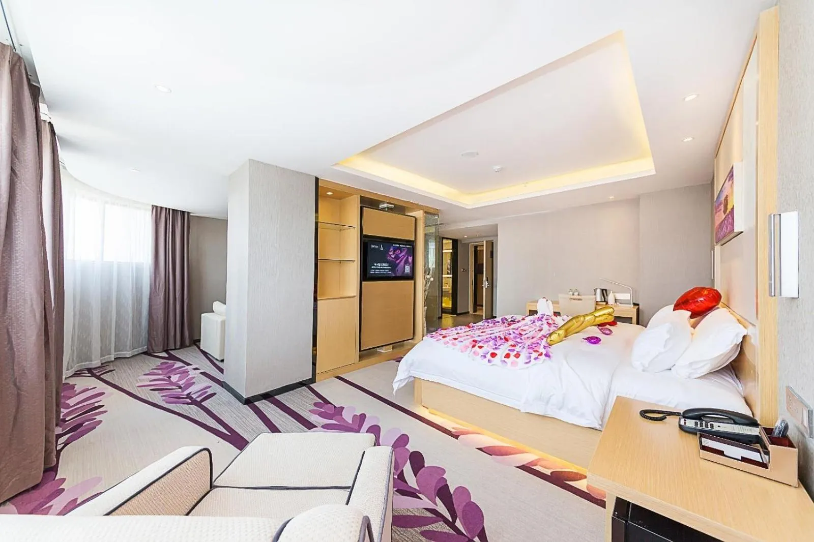 Bed in Lavande Hotels Weihai Weigao Square Branch