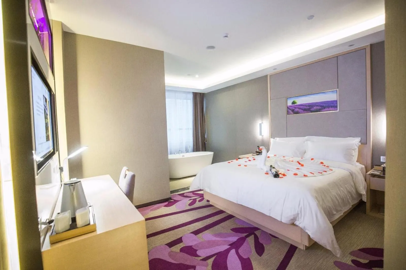 Bed in Lavande Hotel Jiujiang Railway Station Branch