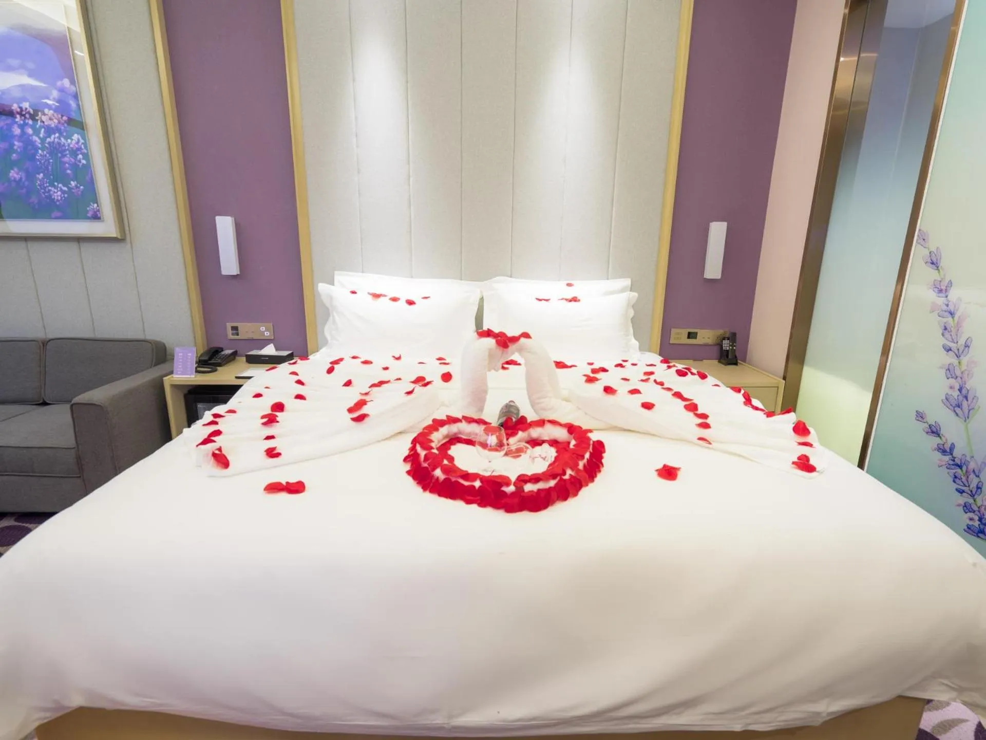 Bed in Lavande Hotel(Macheng High-speed Station Branch)