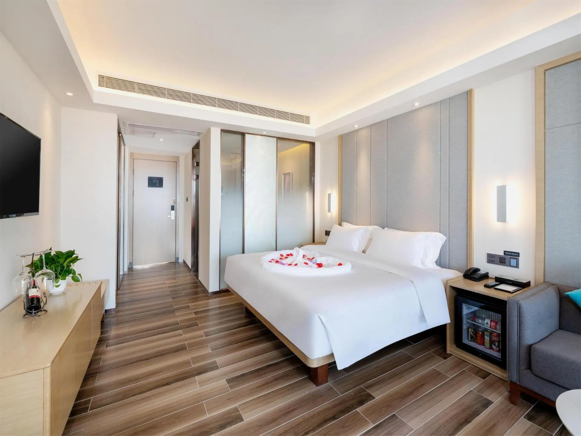 Bed in Lavande Hotel Haikou Binhai Avenue