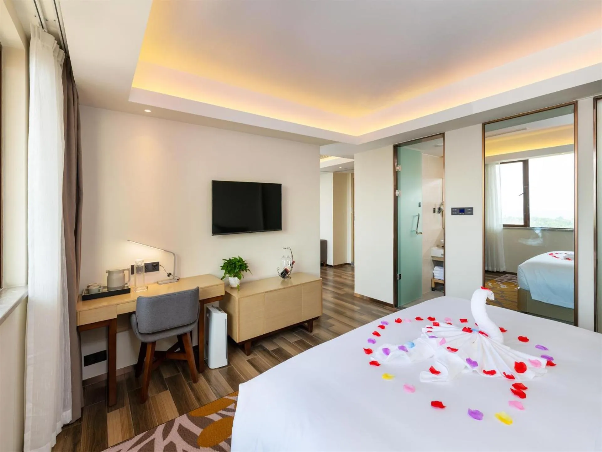 Bed in Lavande Hotel Haikou Binhai Avenue