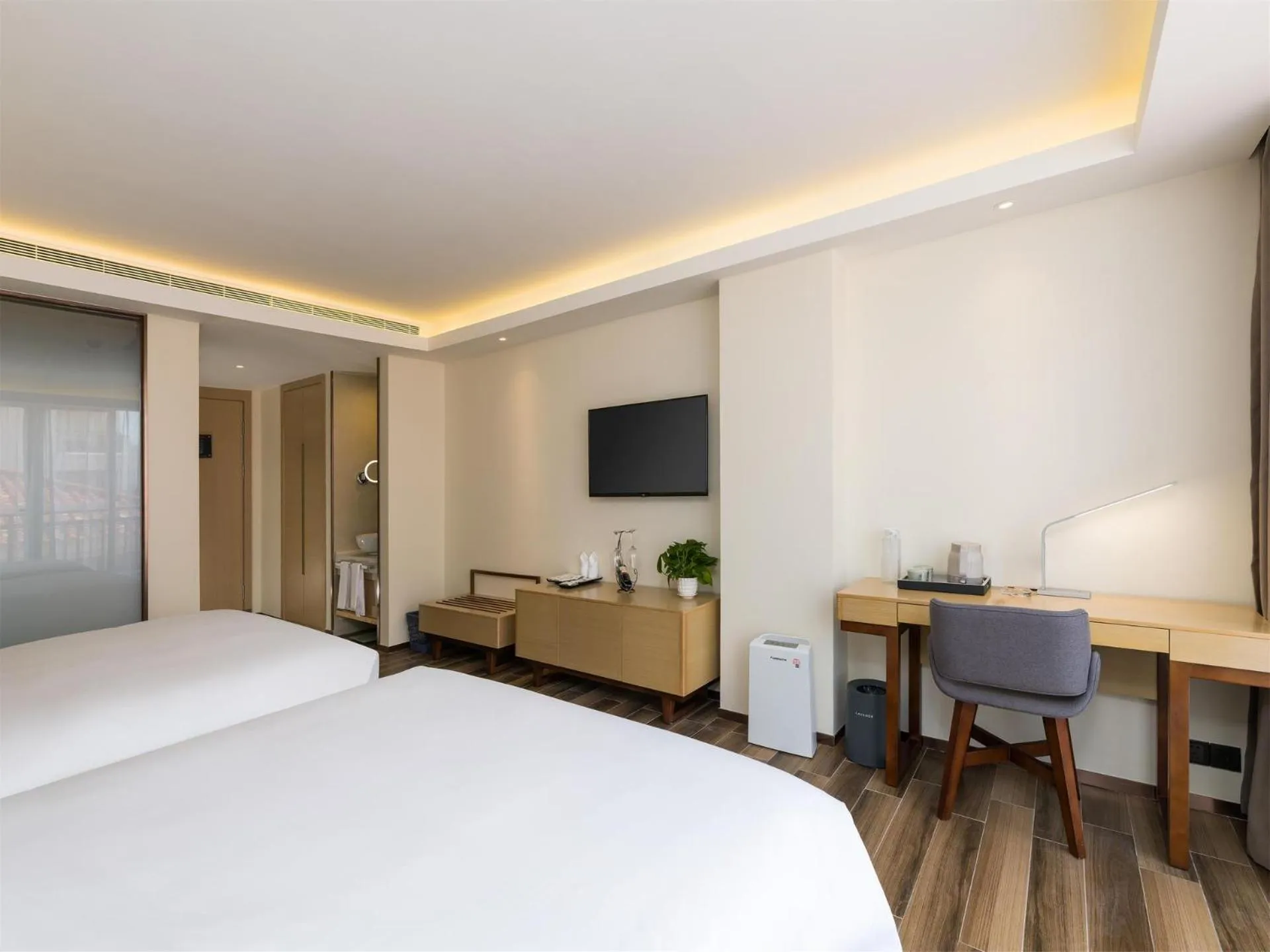 Bed in Lavande Hotel Haikou Binhai Avenue