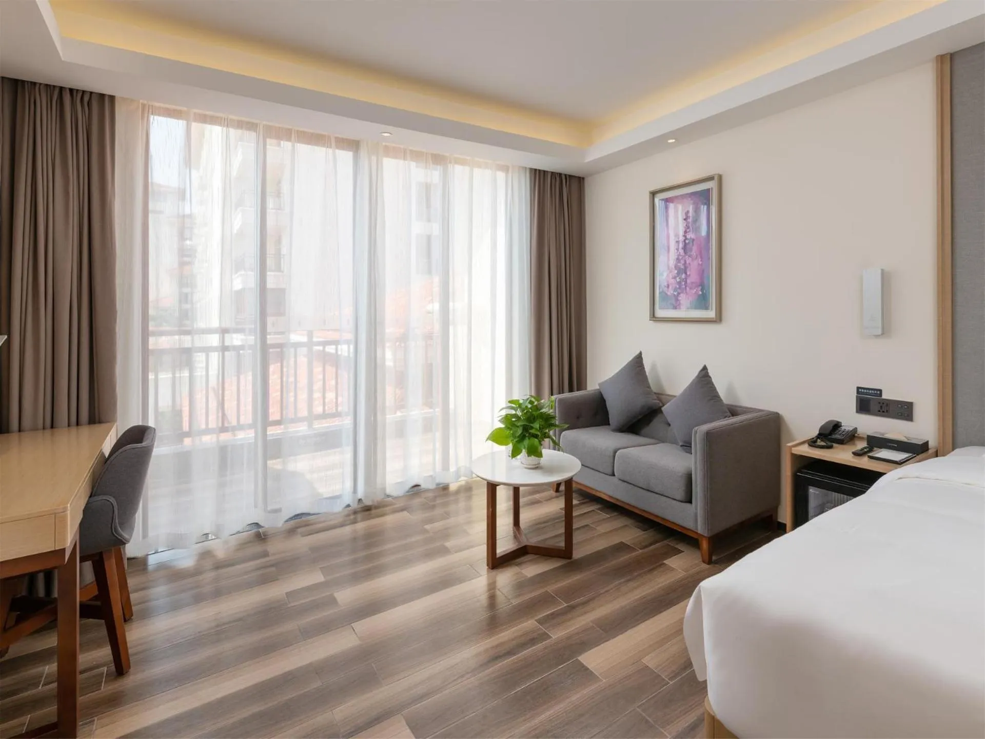 Bed in Lavande Hotel Haikou Binhai Avenue