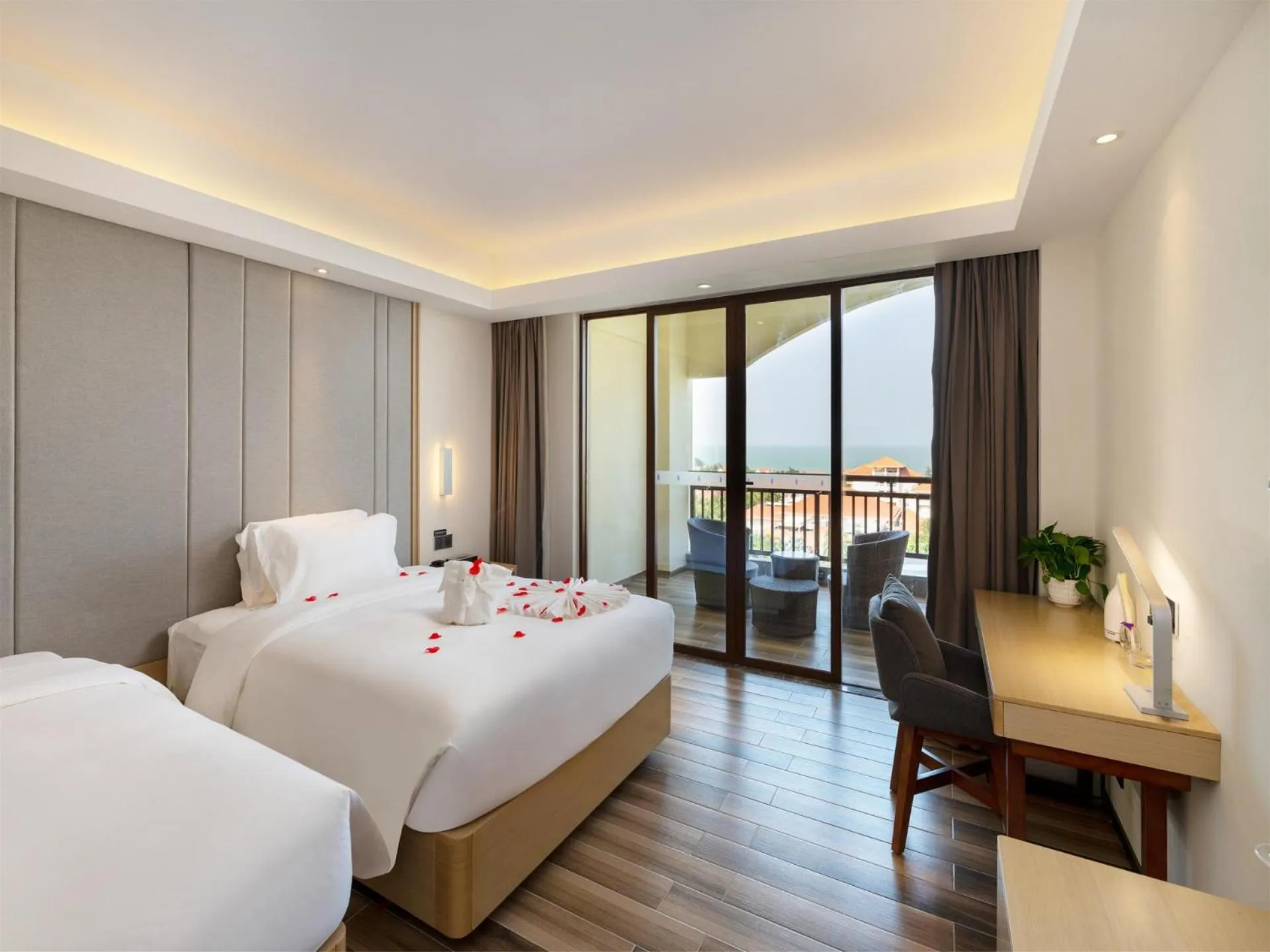 Bed in Lavande Hotel Haikou Binhai Avenue