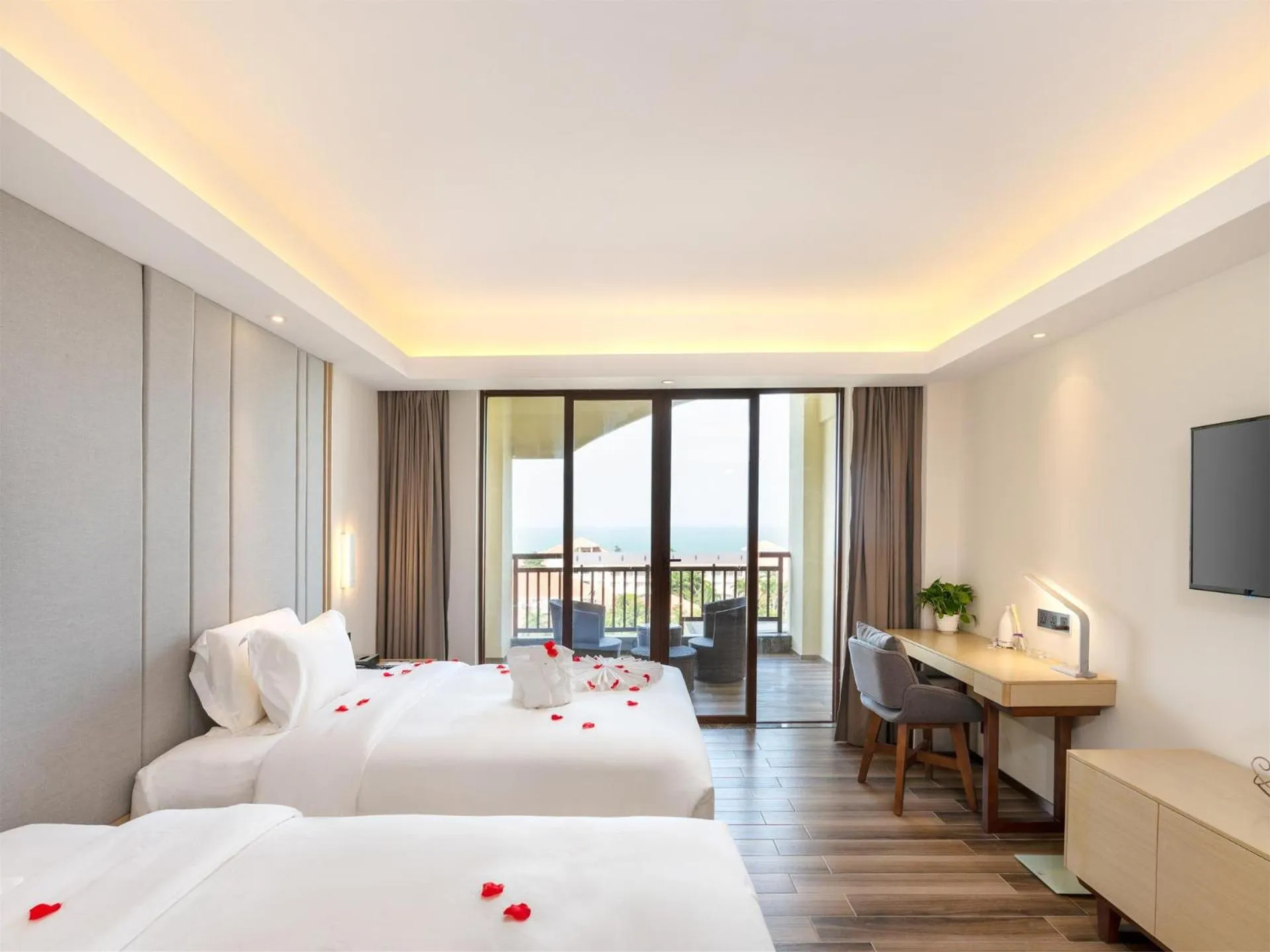 Bed in Lavande Hotel Haikou Binhai Avenue