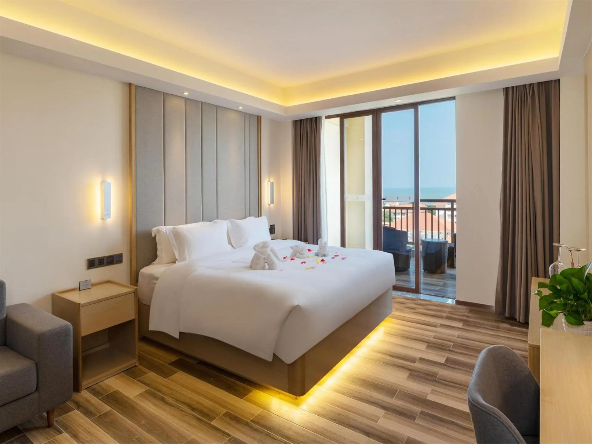 Bed in Lavande Hotel Haikou Binhai Avenue