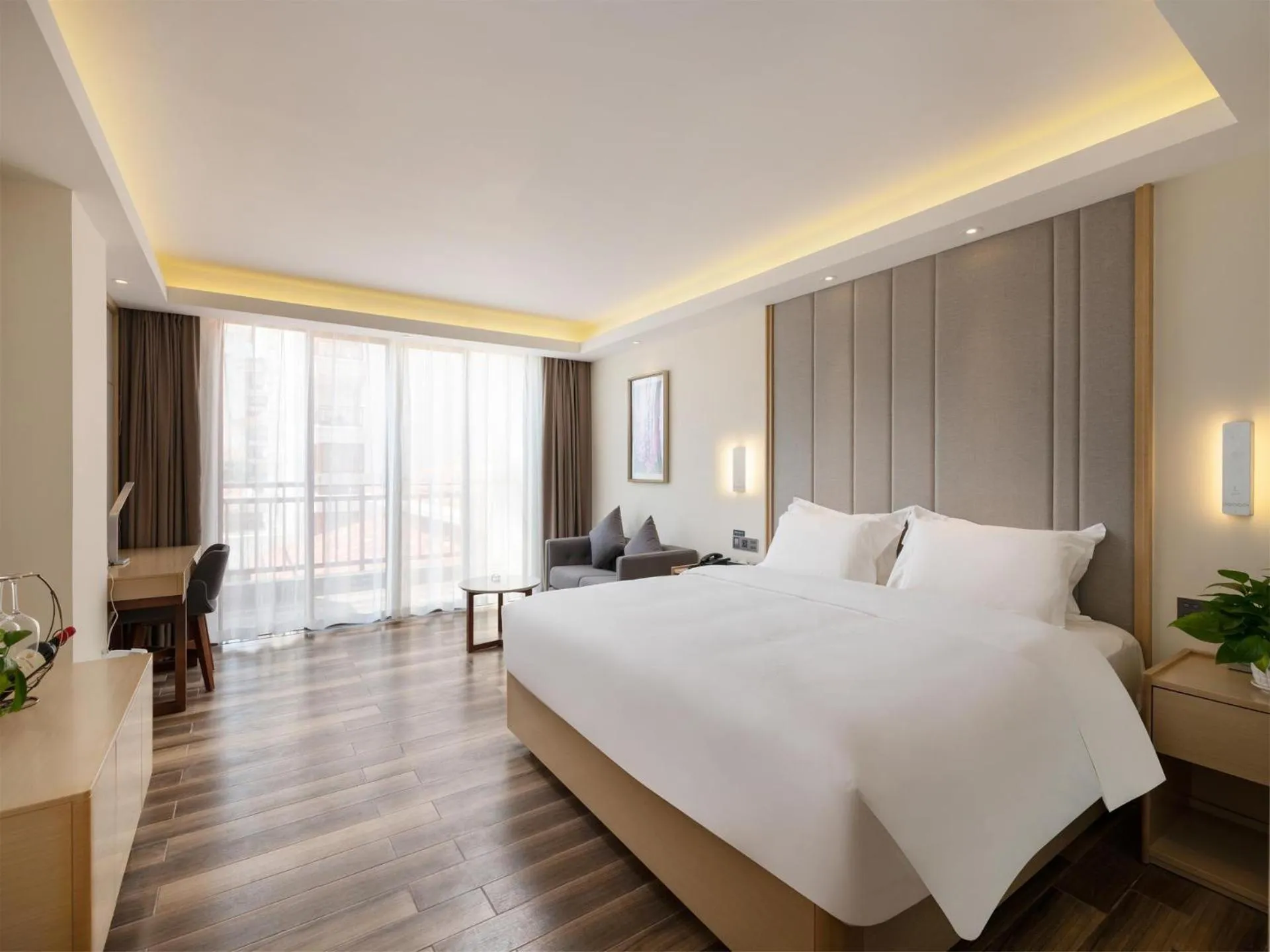 Bed in Lavande Hotel Haikou Binhai Avenue