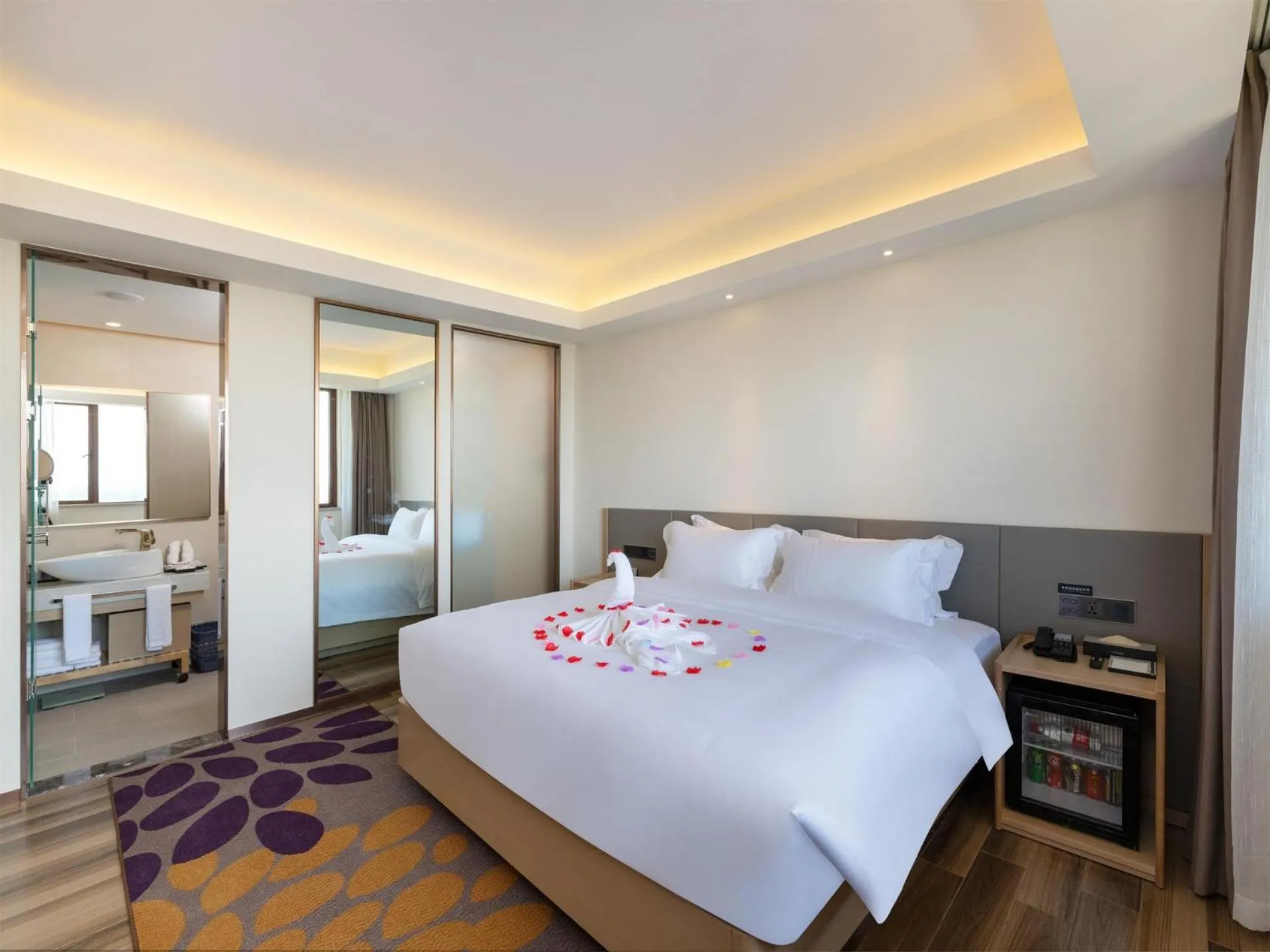 Bed in Lavande Hotel Haikou Binhai Avenue