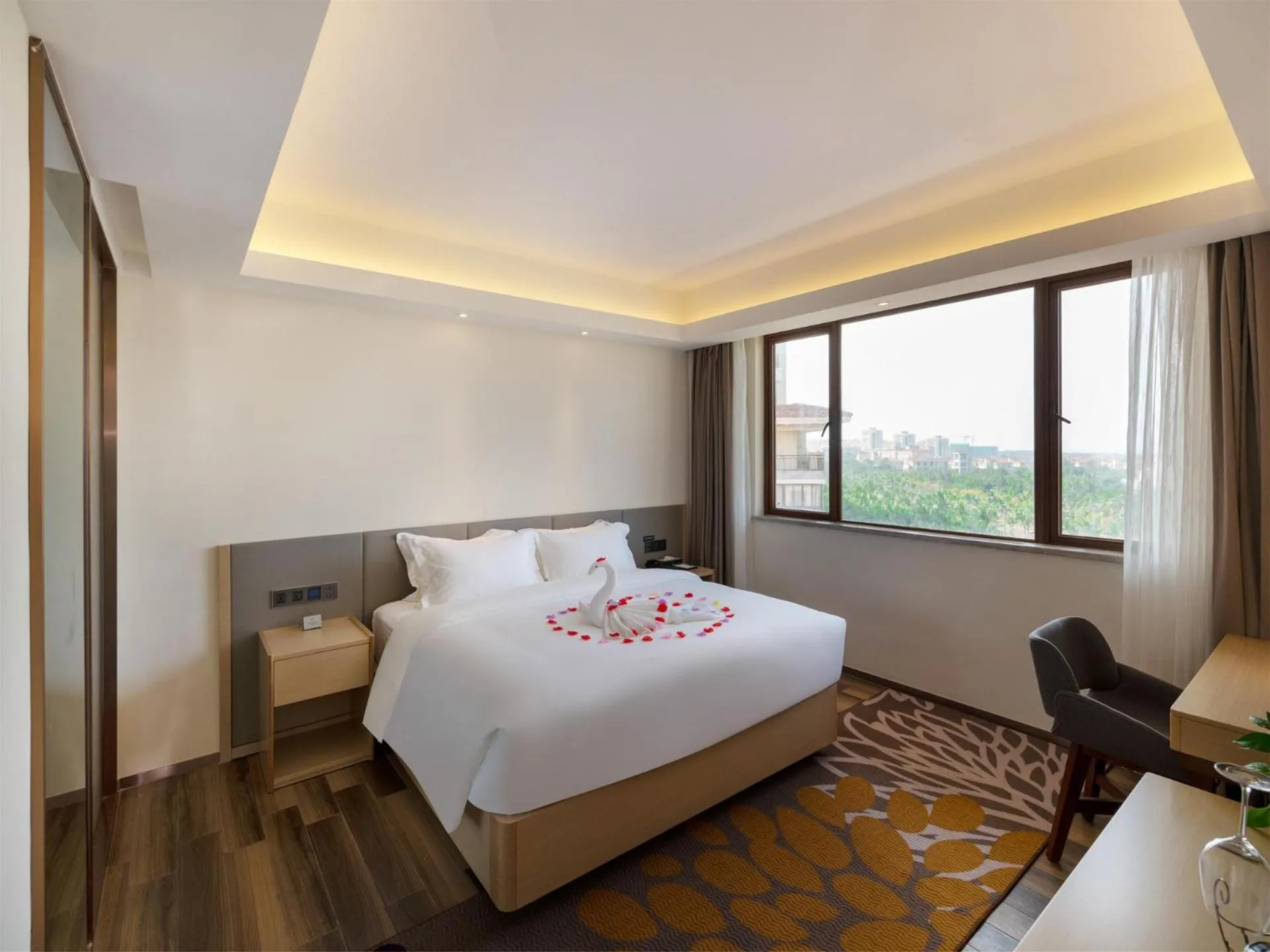 Bed in Lavande Hotel Haikou Binhai Avenue