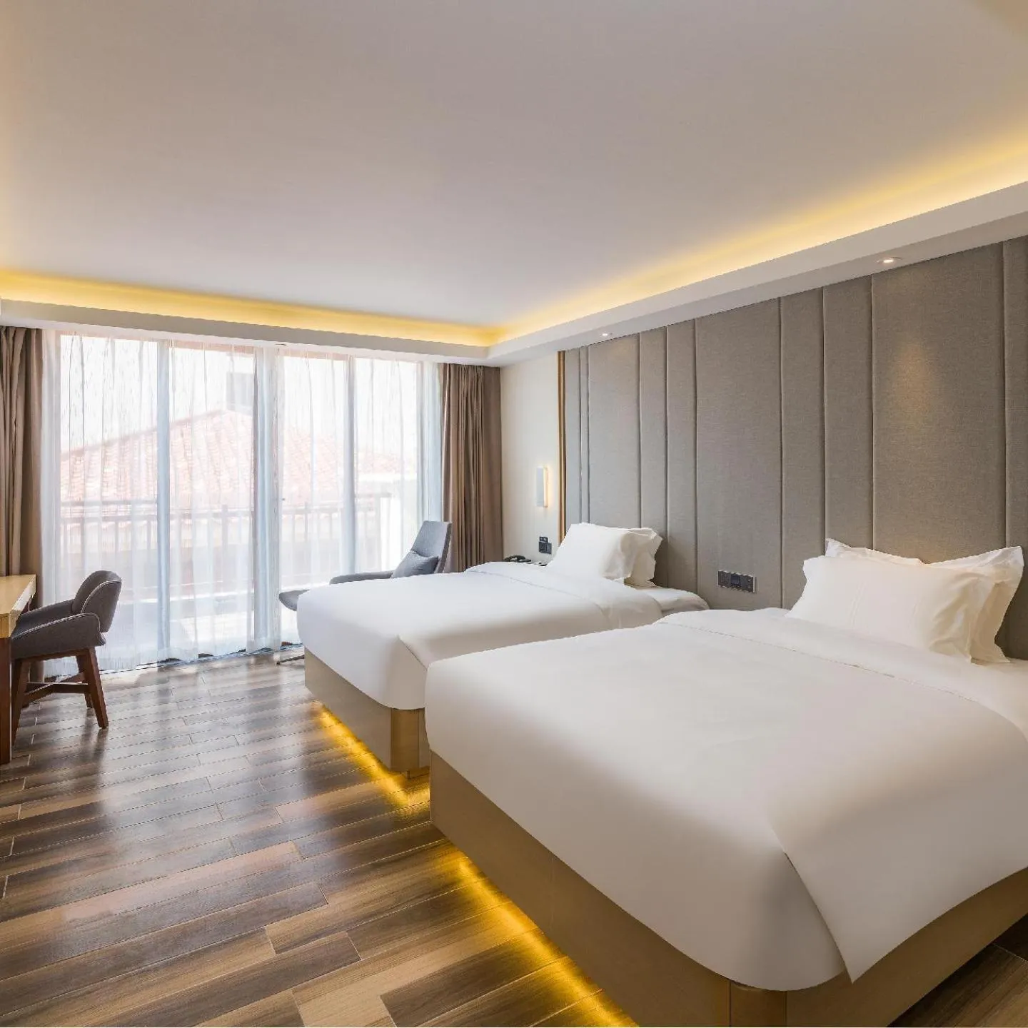 Bed in Lavande Hotel Haikou Binhai Avenue