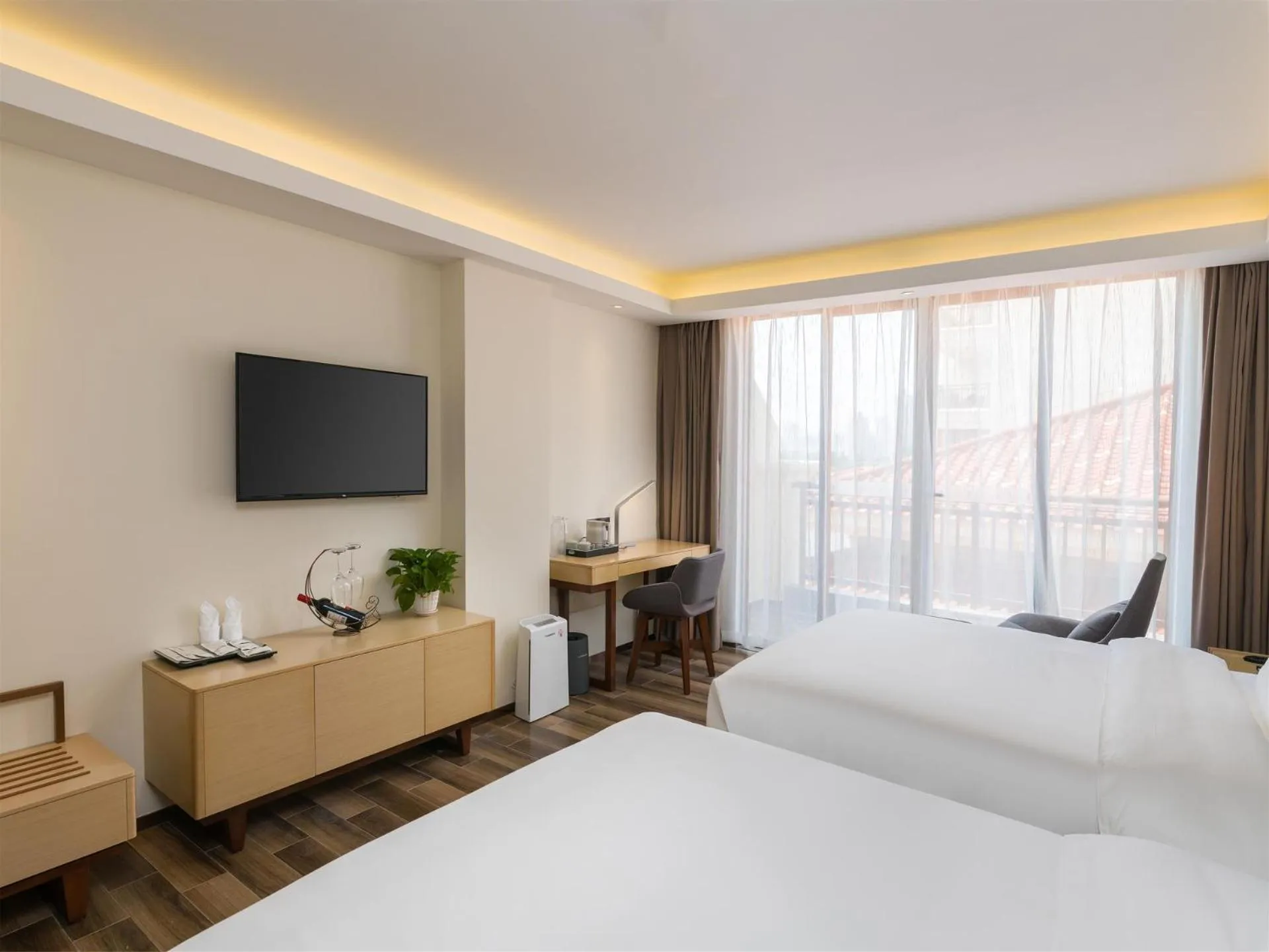 Bed in Lavande Hotel Haikou Binhai Avenue