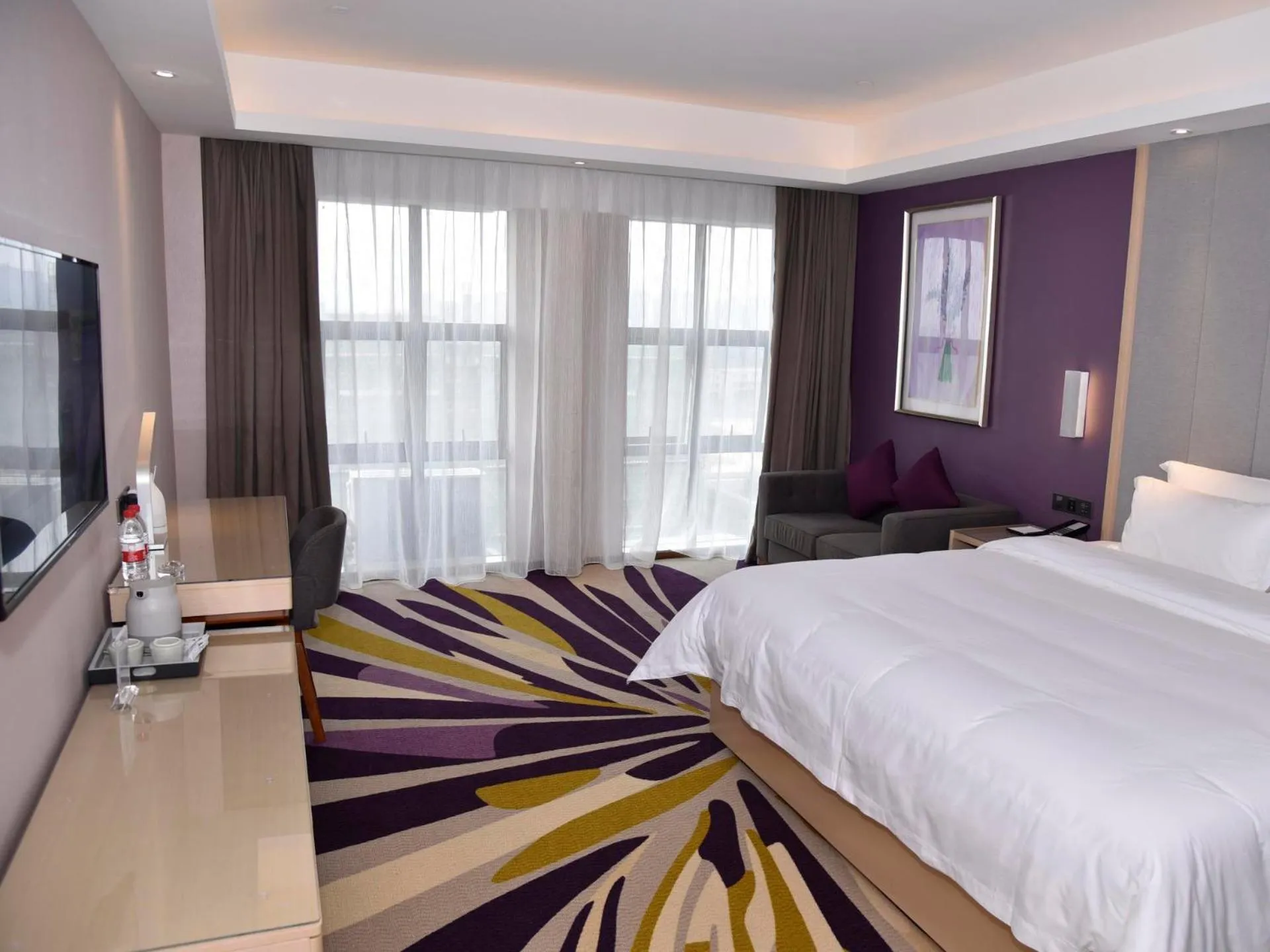 Bed in Lavande Hotel Fuzhou Wanda Plaza High-speed Railway Station