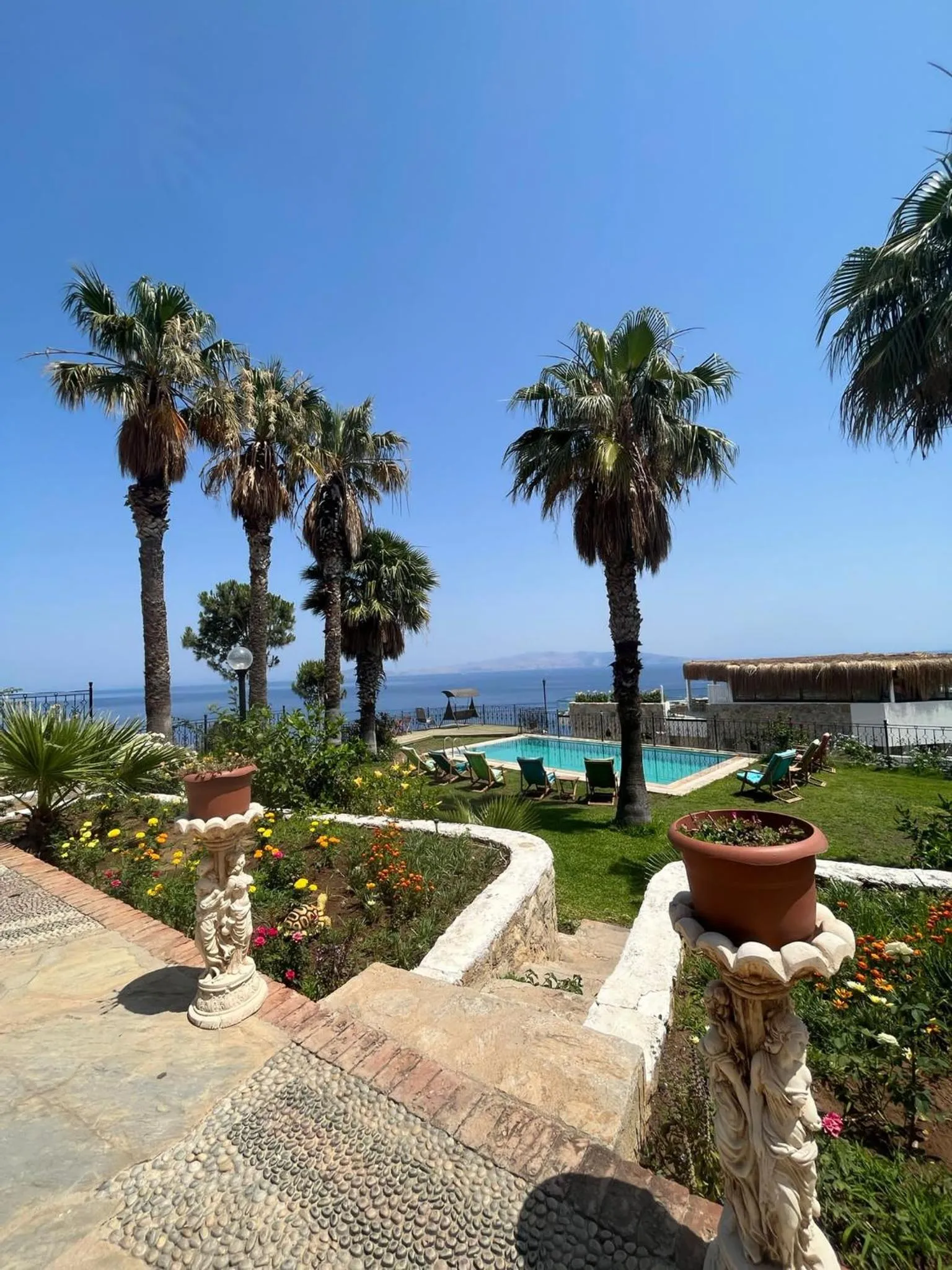 Pool view in Datca Villa Carla Hotel
