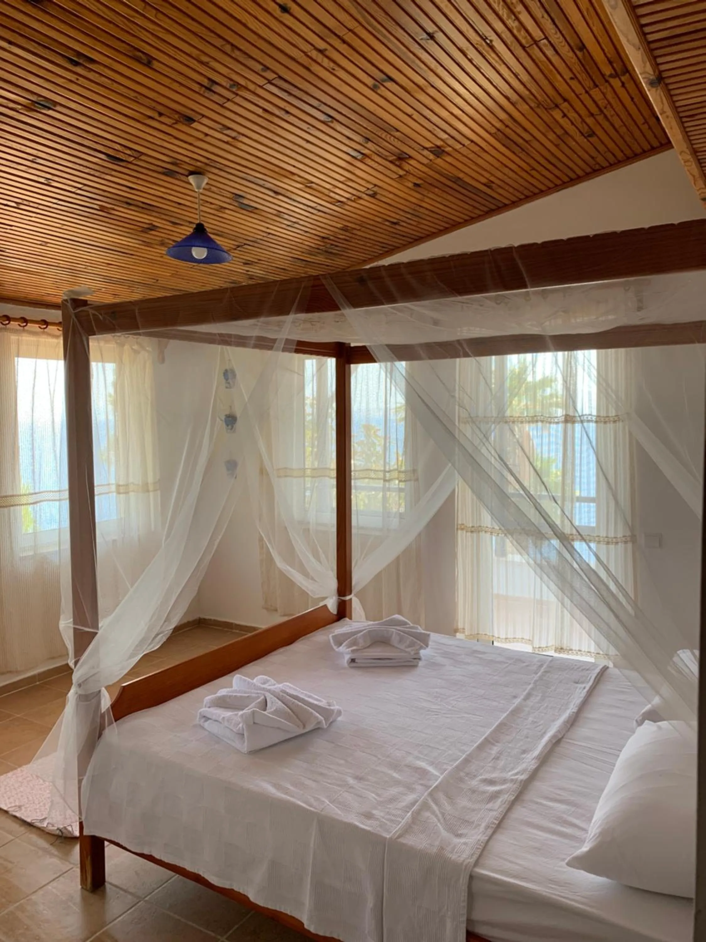 Bed in Datca Villa Carla Hotel