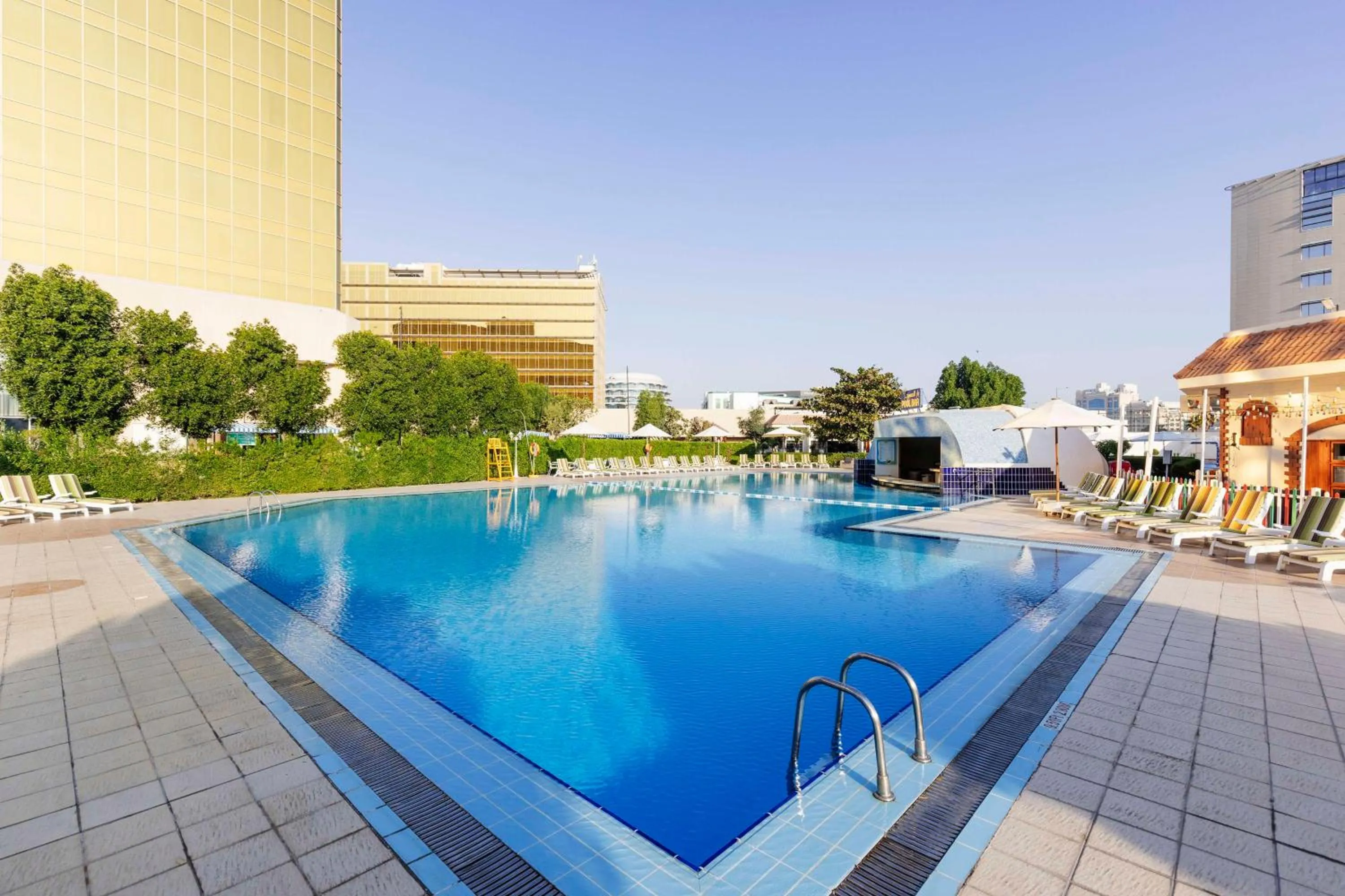 Pool view in Radisson Blu Hotel, Doha