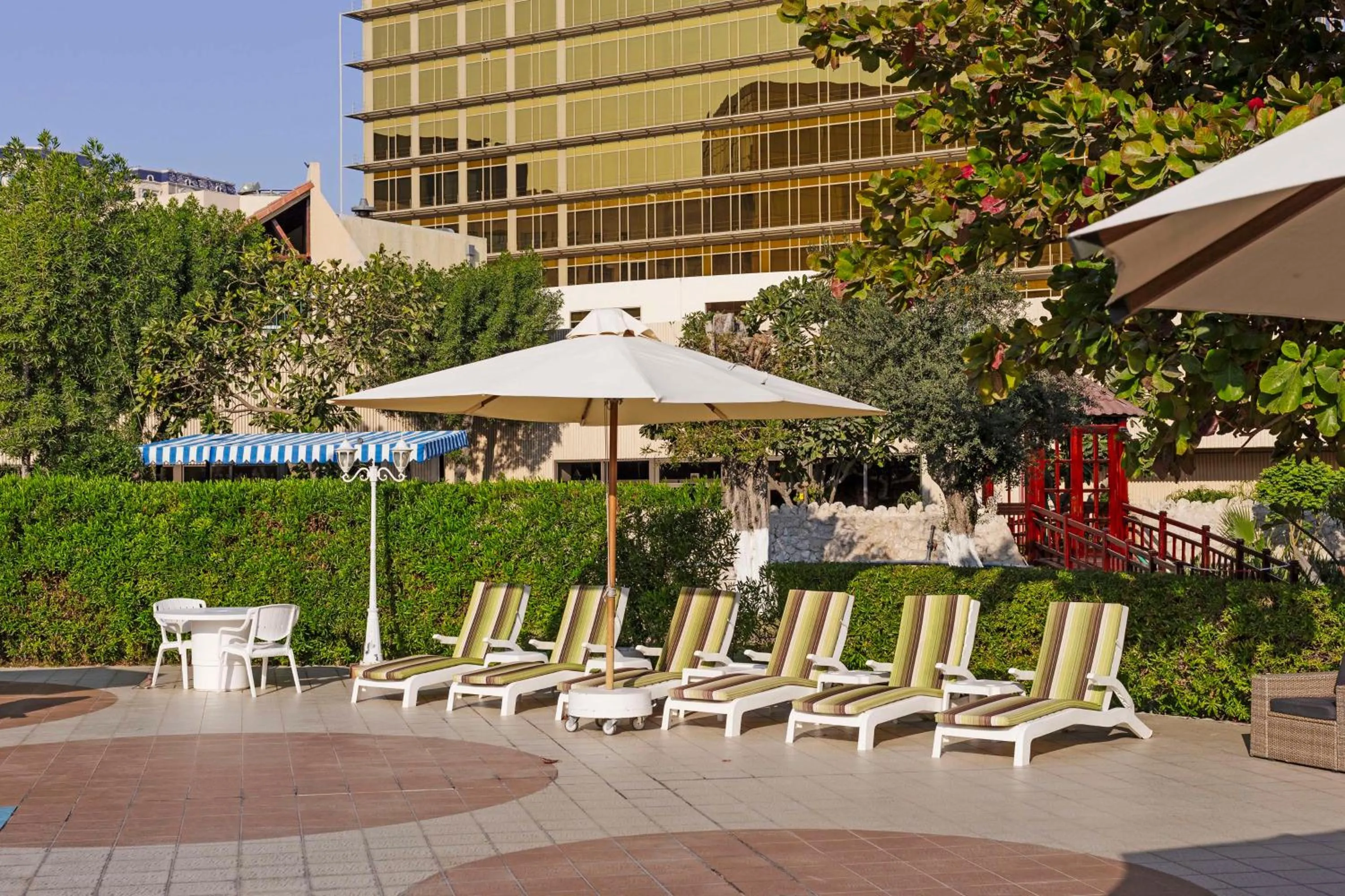 Pool view in Radisson Blu Hotel, Doha