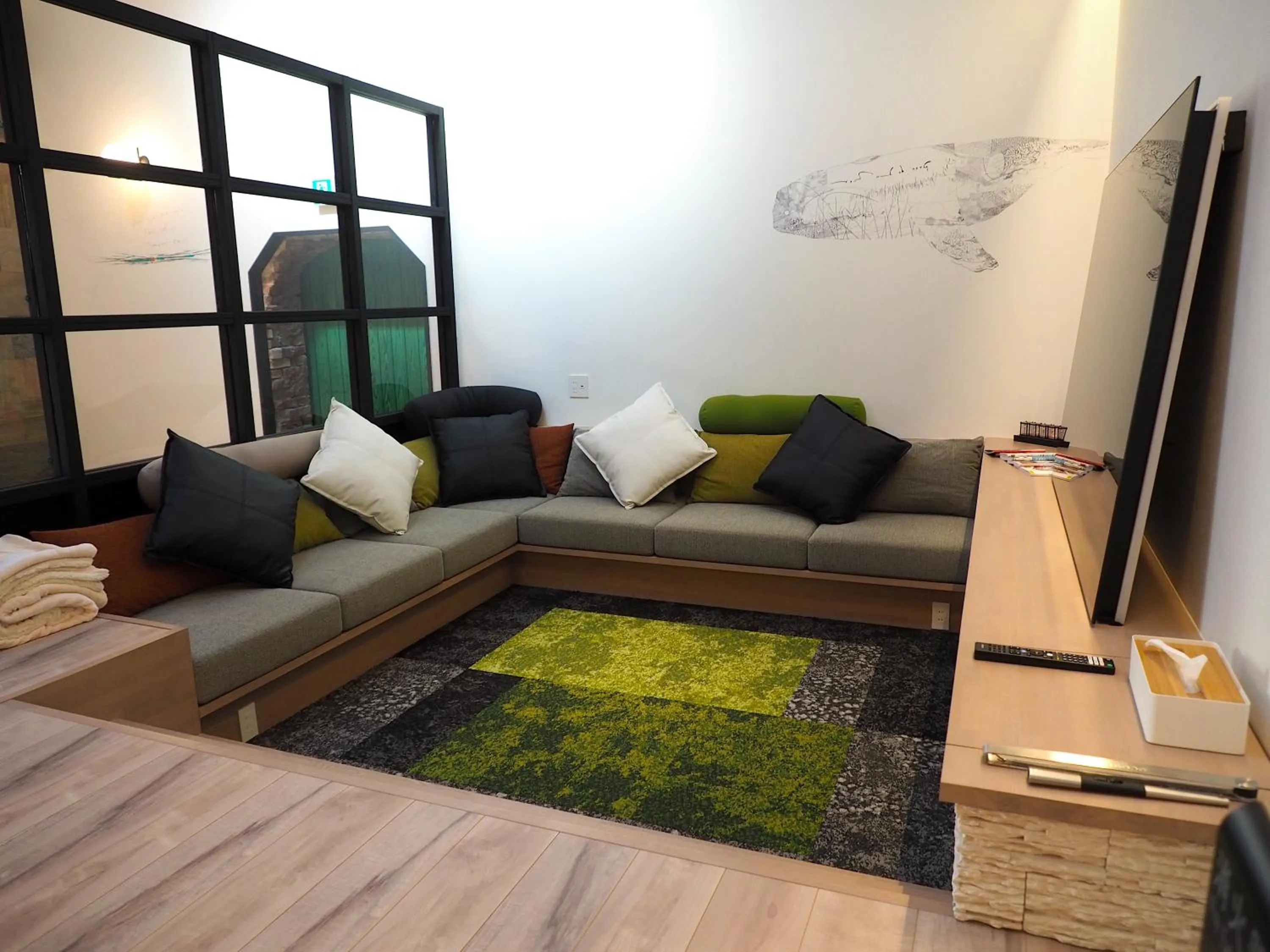 Living room, Bed in Pres de La Mer