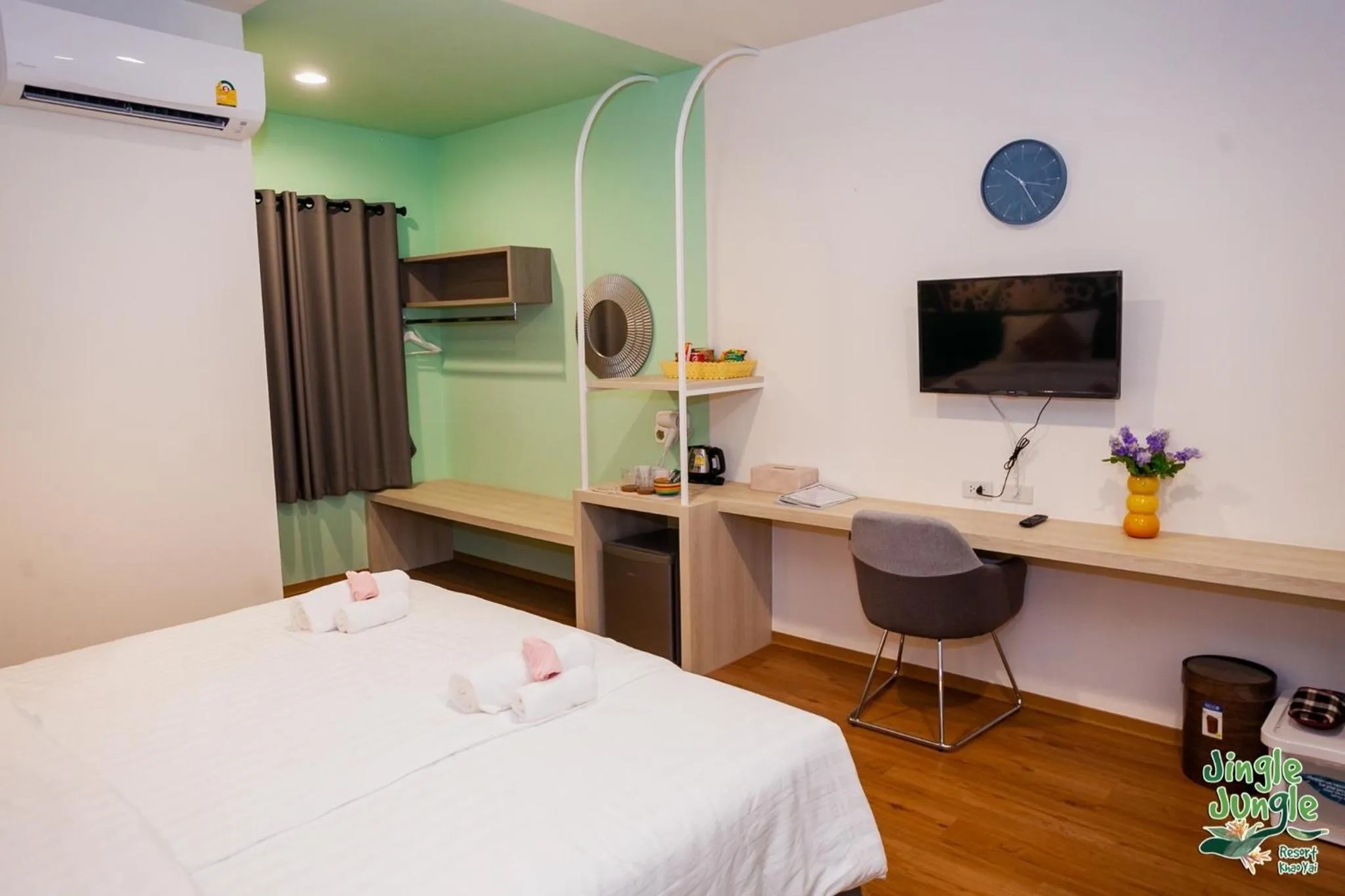 Bed in JINGLE JUNGLE RESORT KHAOYAI