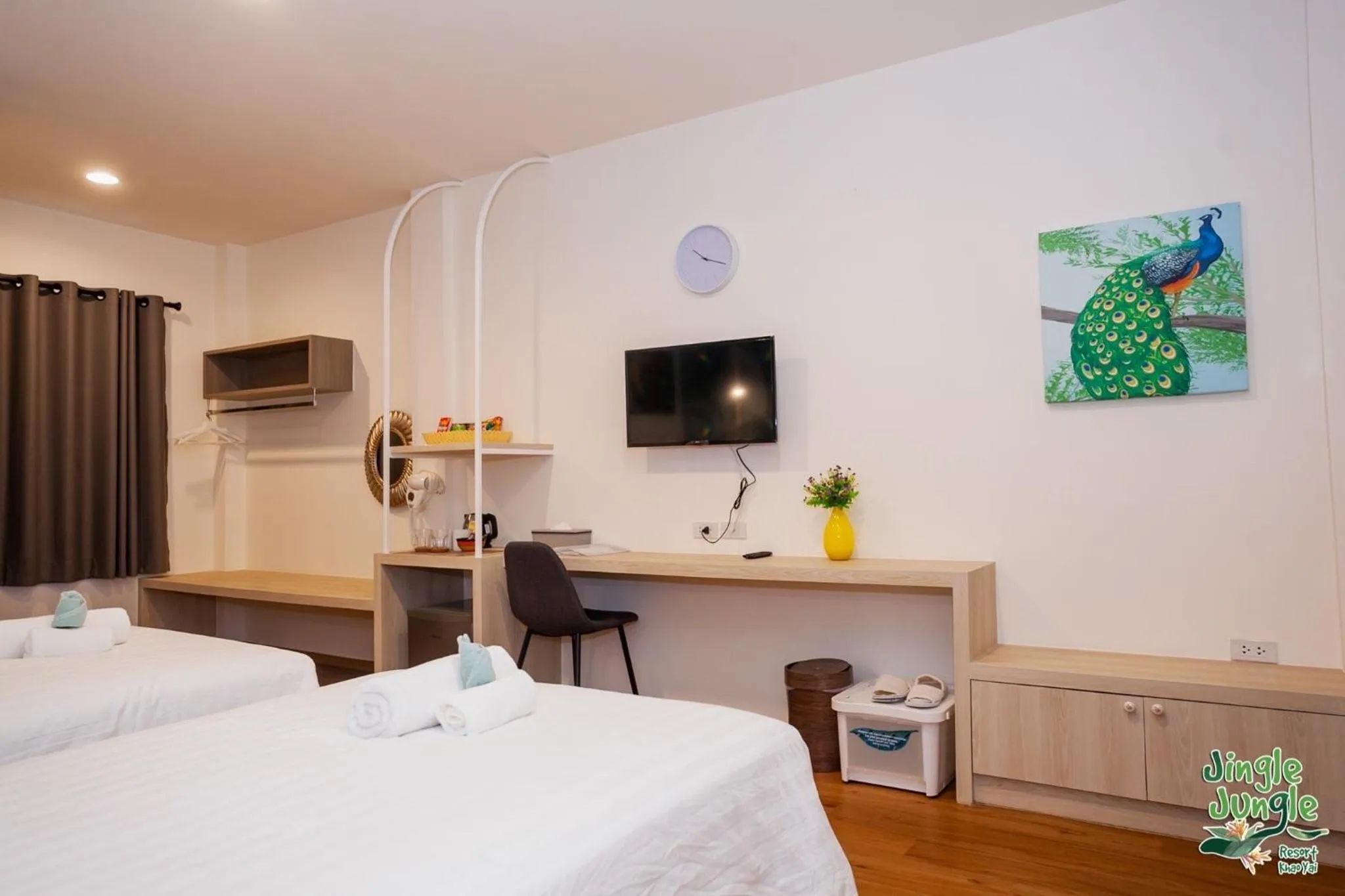 Bed in JINGLE JUNGLE RESORT KHAOYAI