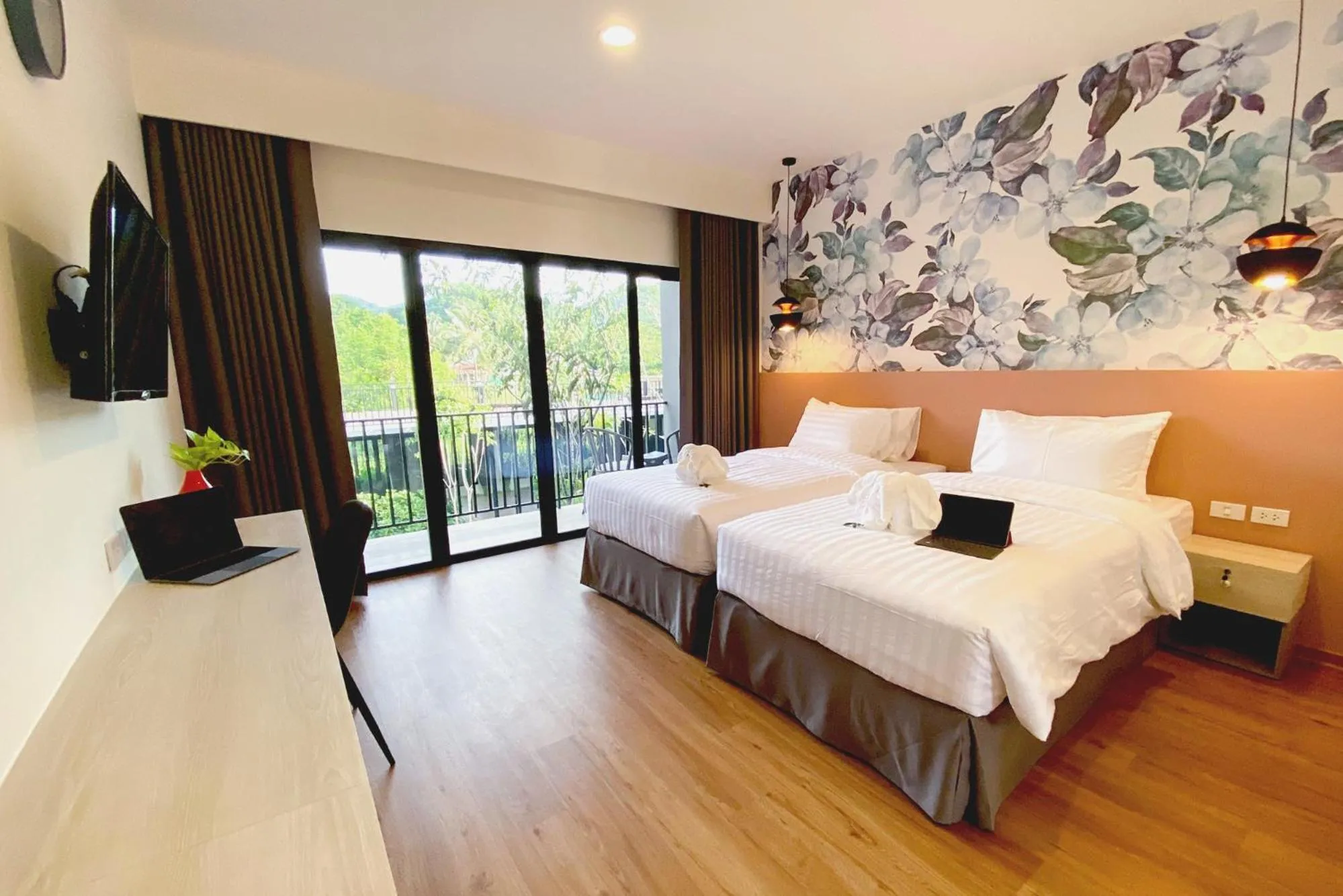 Bed in JINGLE JUNGLE RESORT KHAOYAI