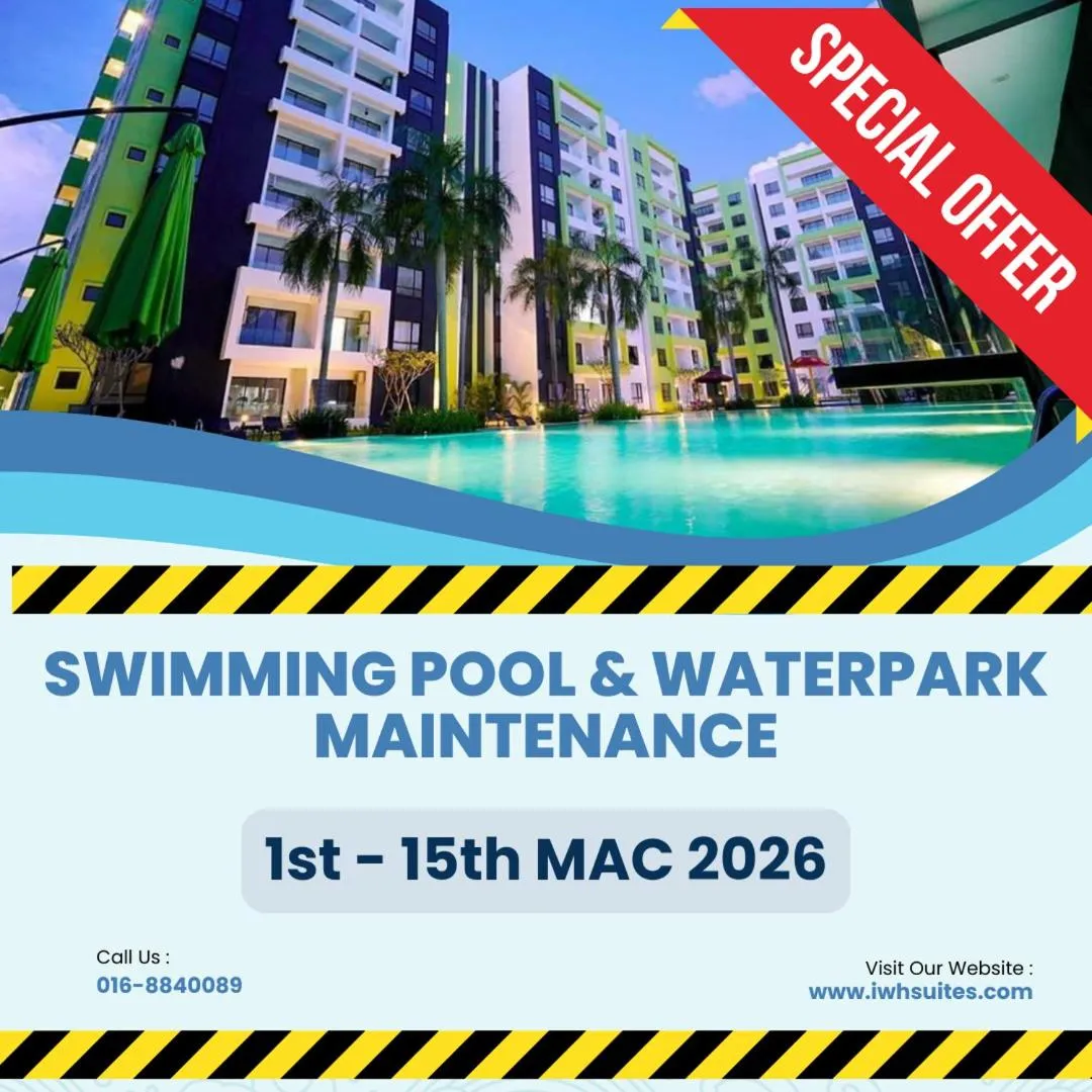 Swimming pool in Ipoh Waterpark Manhattan Premium Suites by IWH Suites