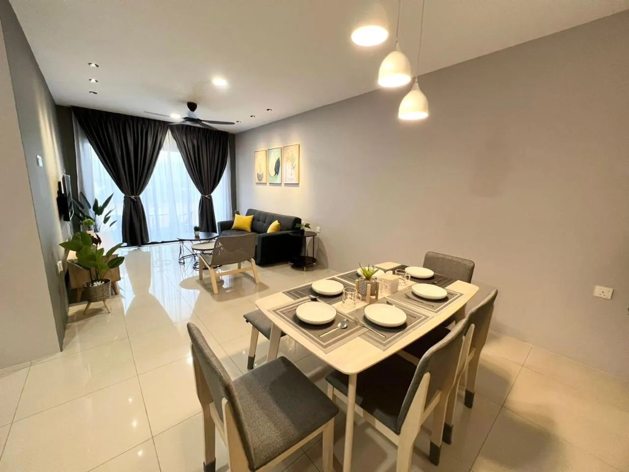 Seating area in Ipoh Waterpark Manhattan Premium Suites by IWH Suites