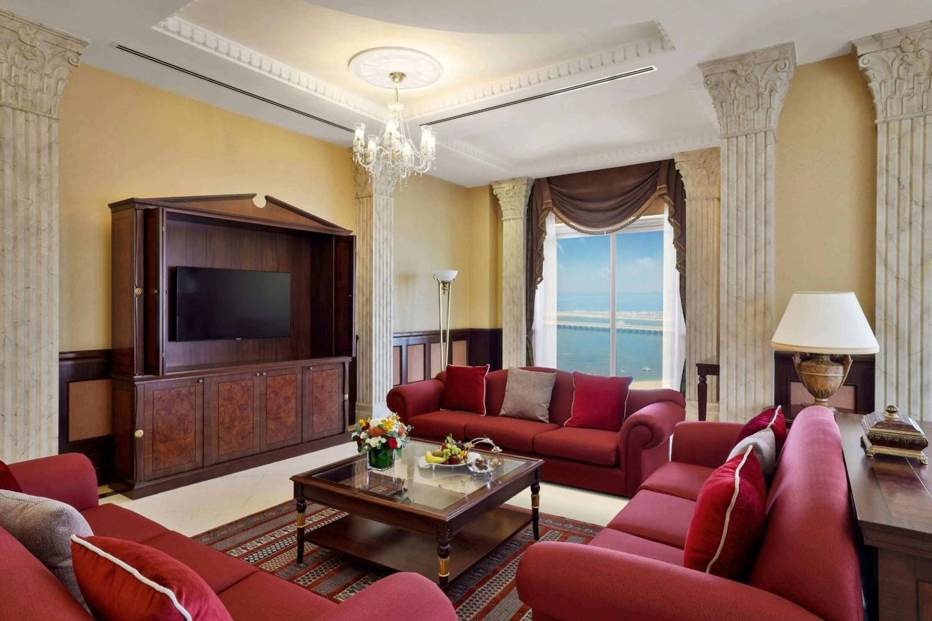 Living room in Al Habtoor Grand Resort, Autograph Collection