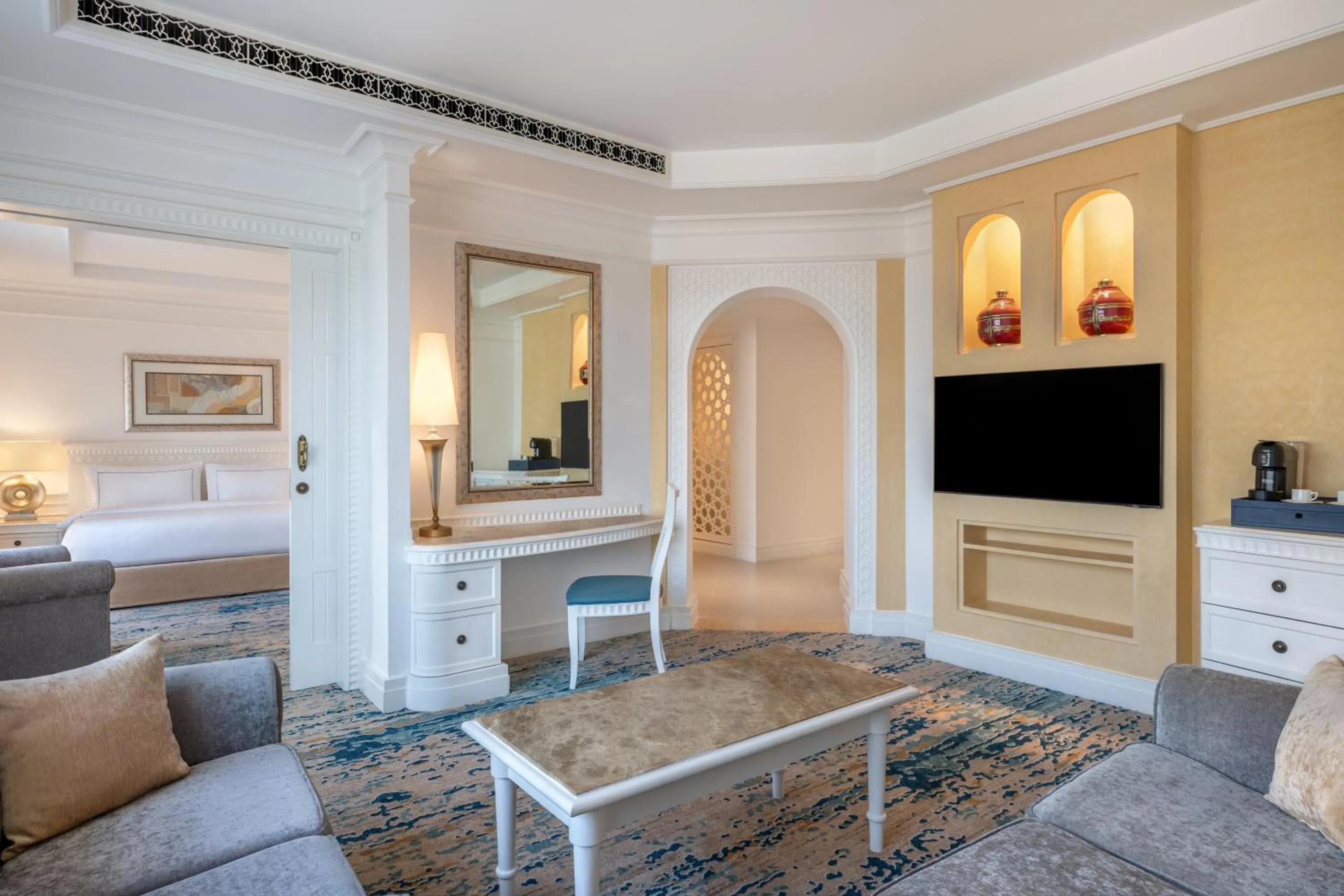 Living room in Al Habtoor Grand Resort, Autograph Collection