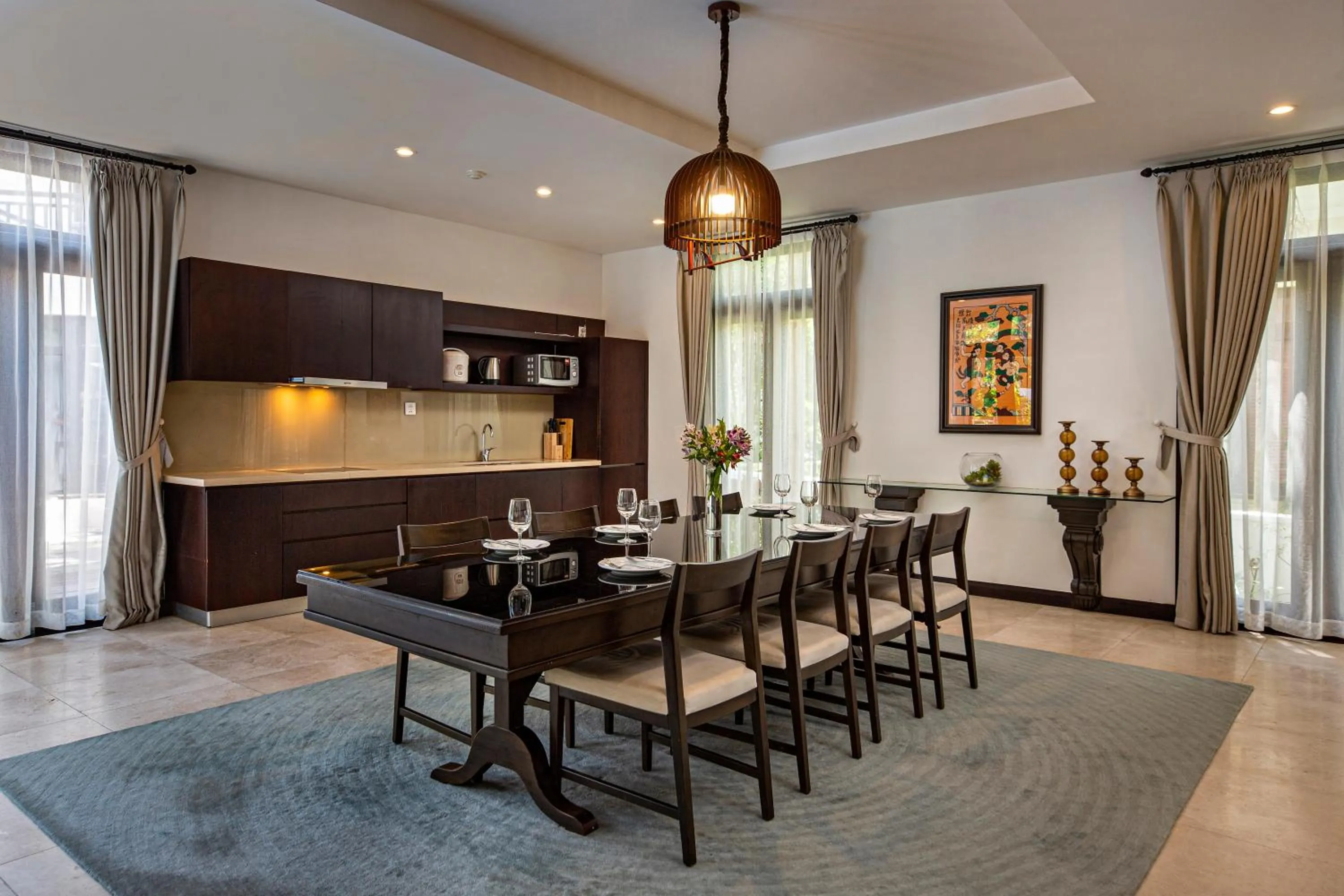 Kitchen or kitchenette in Abogo Resort Villas Luxury Da Nang